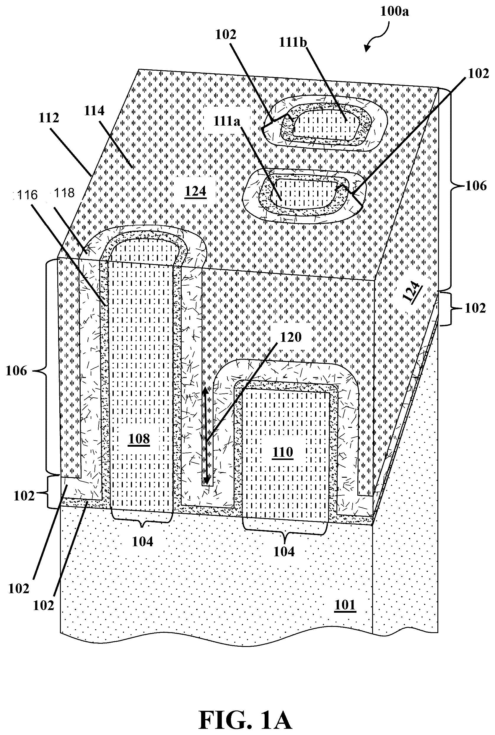 Patent US12568806 — Conformal dielectric cap for subtractive vias — Figure 1