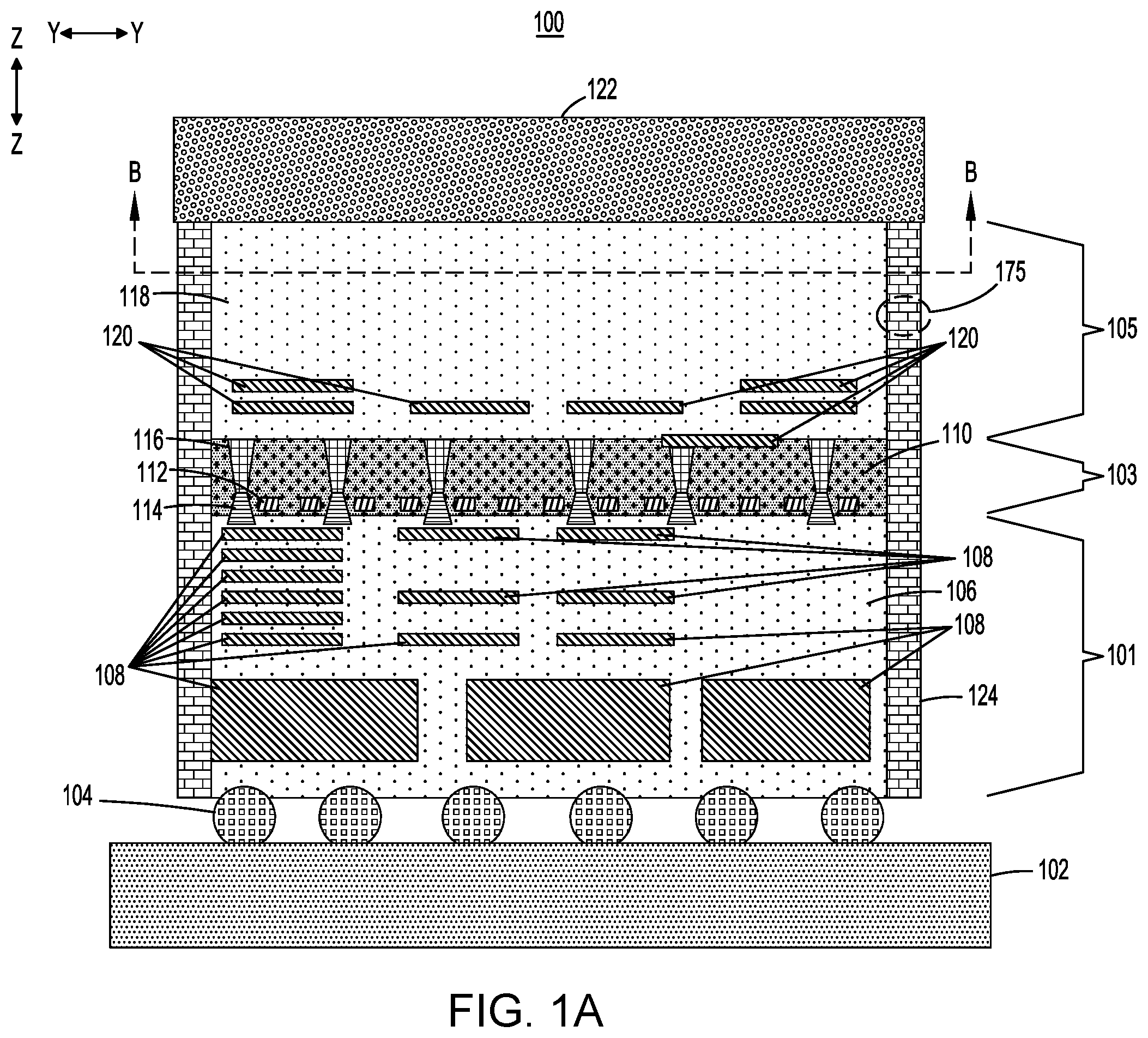 Patent US12568846 — Wafer dies with thermally conducting perimeter regions — Figure 1