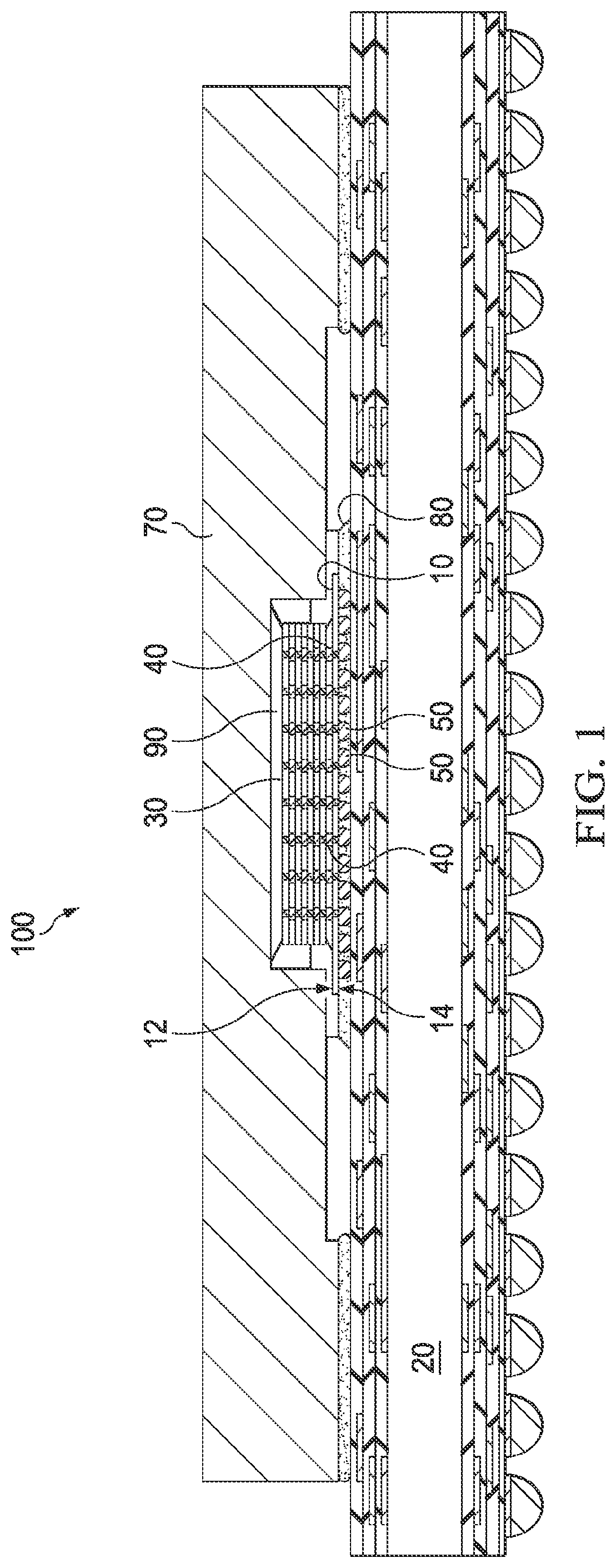 Patent US12568849 — Dam for three-dimensional integrated circuit — Figure 1