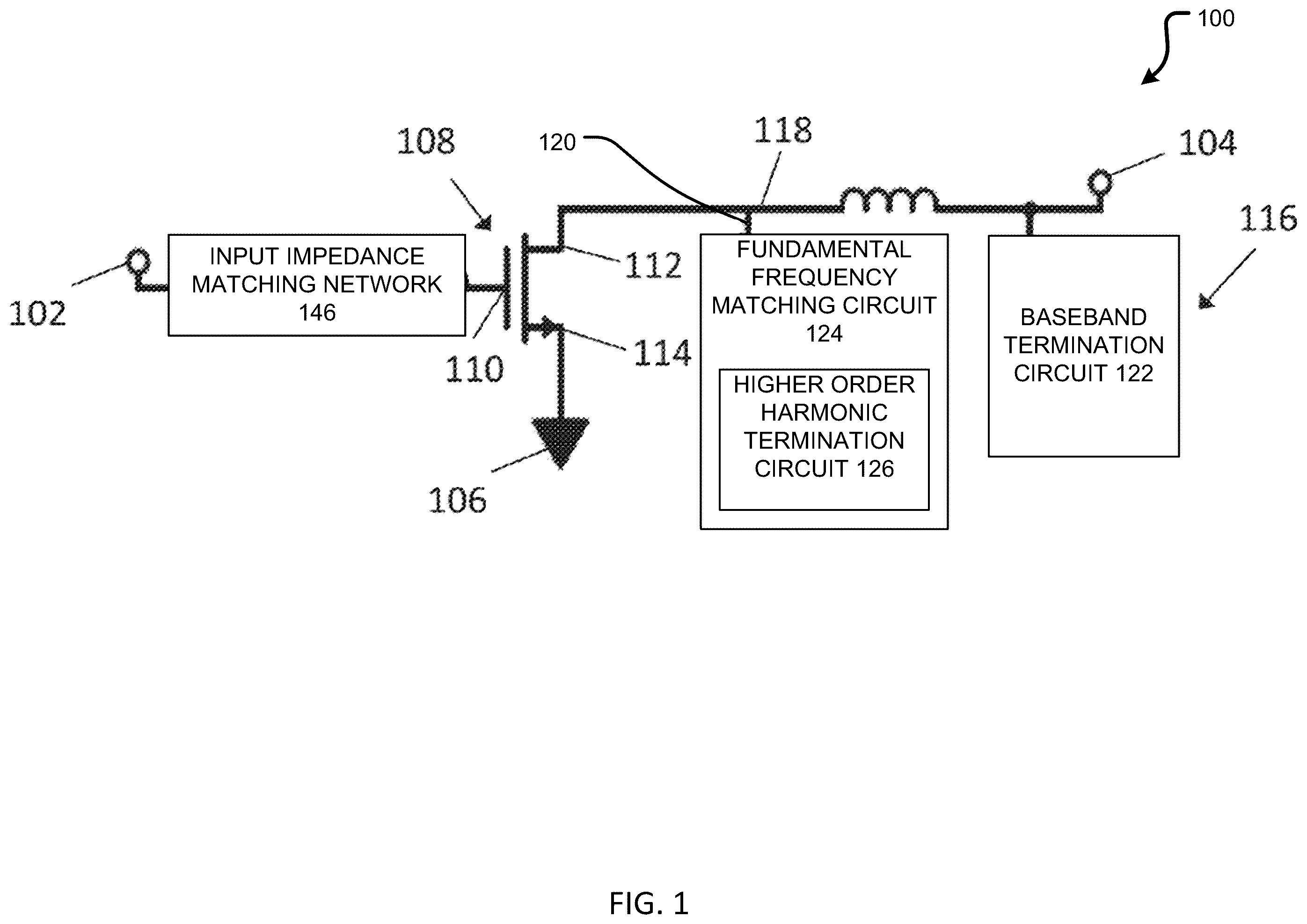 Patent US12568859 — Silicon carbide based integrated passive devices for impedence matching of radio frequency power devices and process of implementing the same — Figure 1