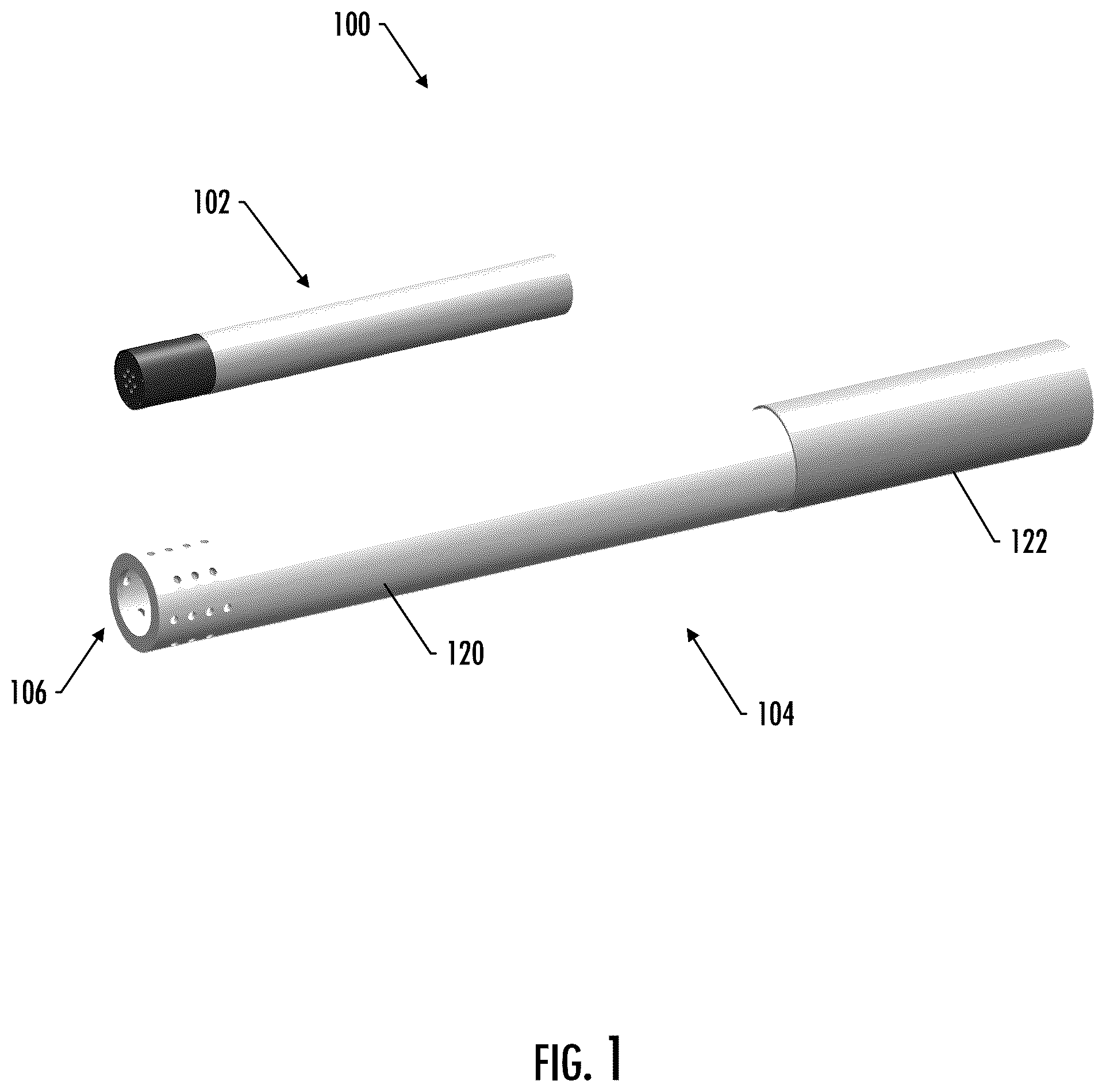 Patent US12569004 — Aerosol delivery device with separable heat source and substrate — Figure 1