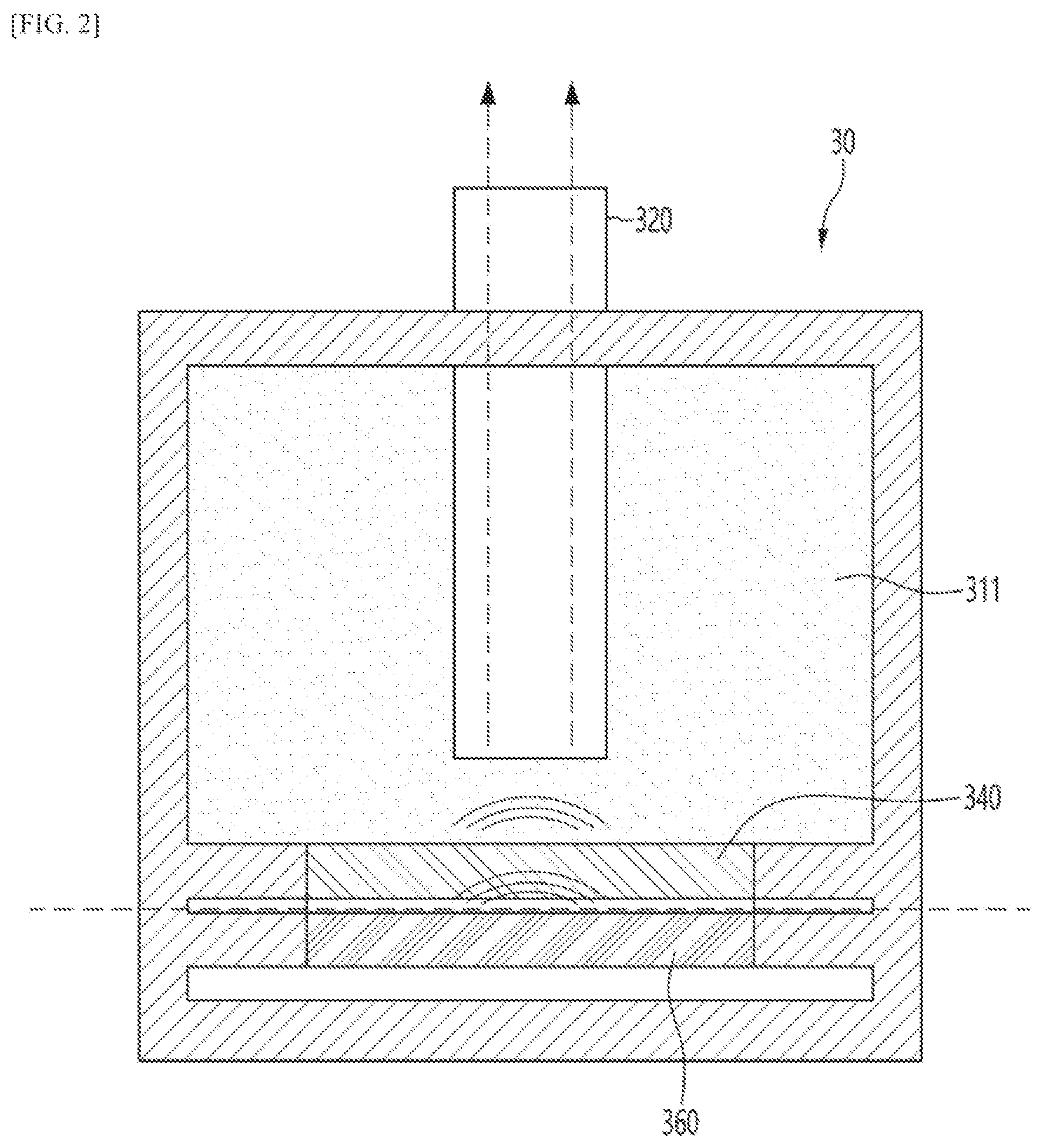 Patent US12569006 Figure 2 – Ultrasonic-based aerosol generation device