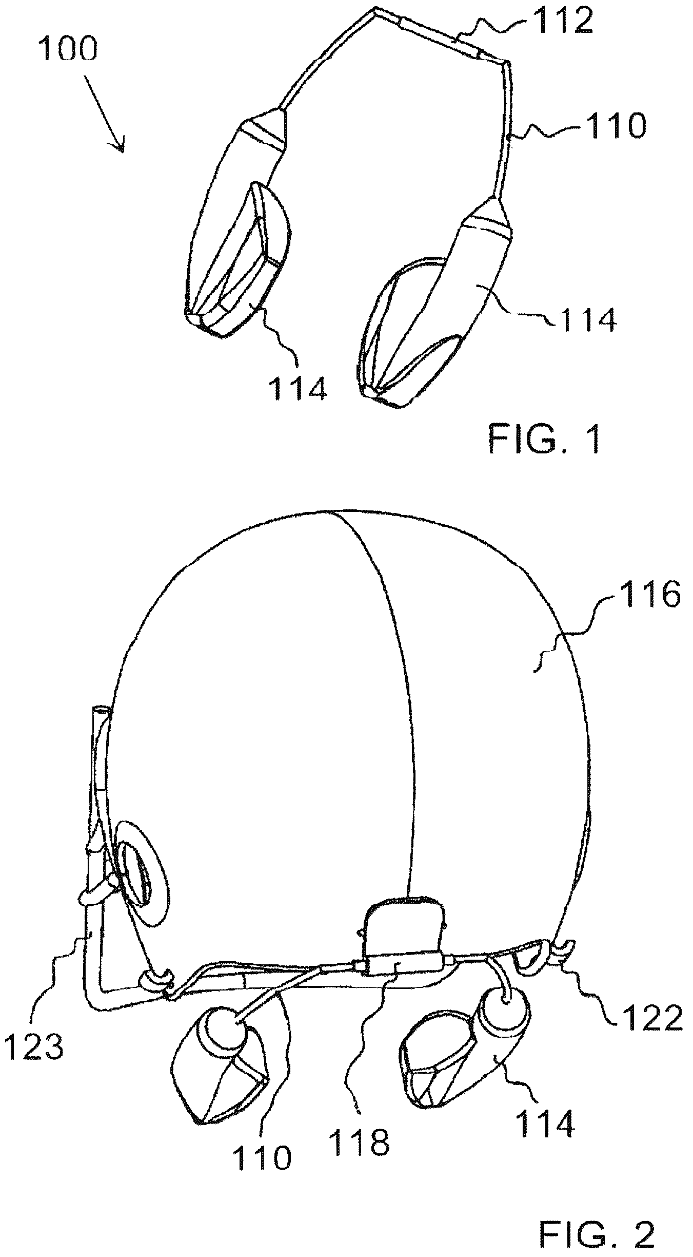 Patent US12569021 Figure 1 – Apparatus for minimizing the effects of impact forces to the skull