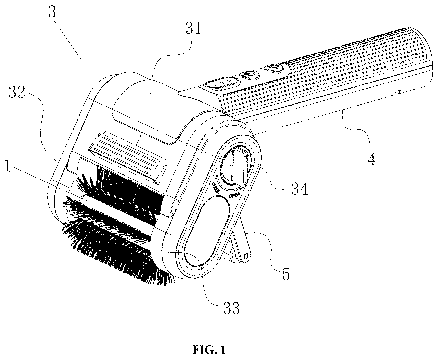 Patent US12569054 — Electric cleaning brush using bristle brush for cleaning — Figure 1