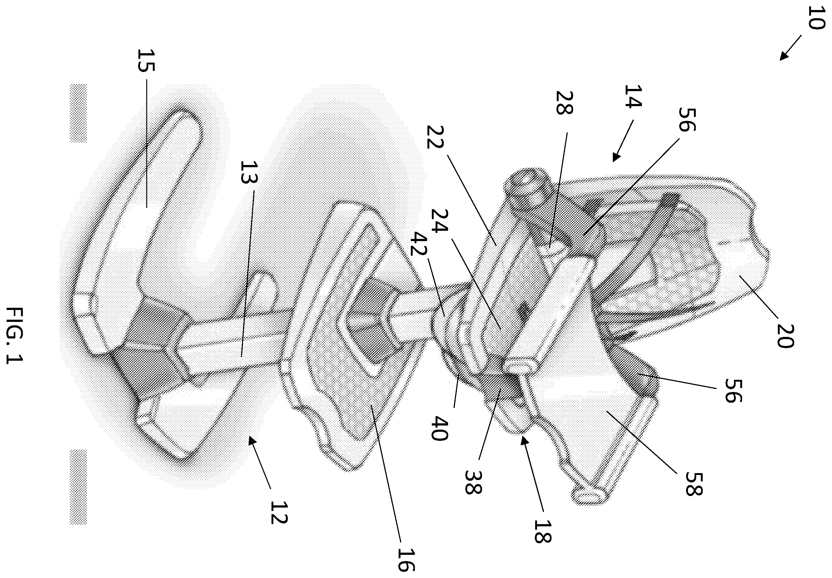 Patent US12569072 — Sit-to-stand convertible highchair — Figure 1