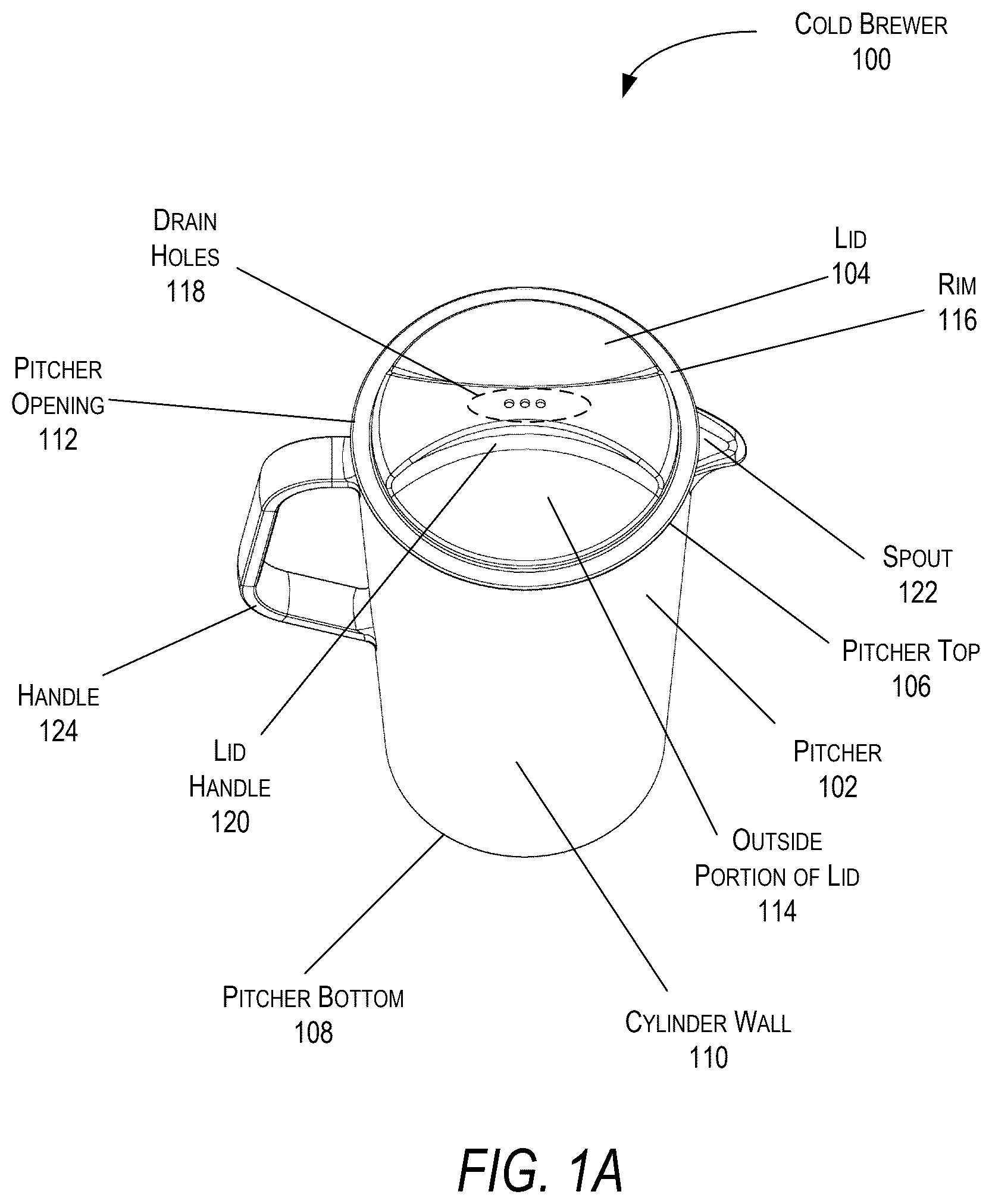 Patent US12569084 — Cold brewer — Figure 1