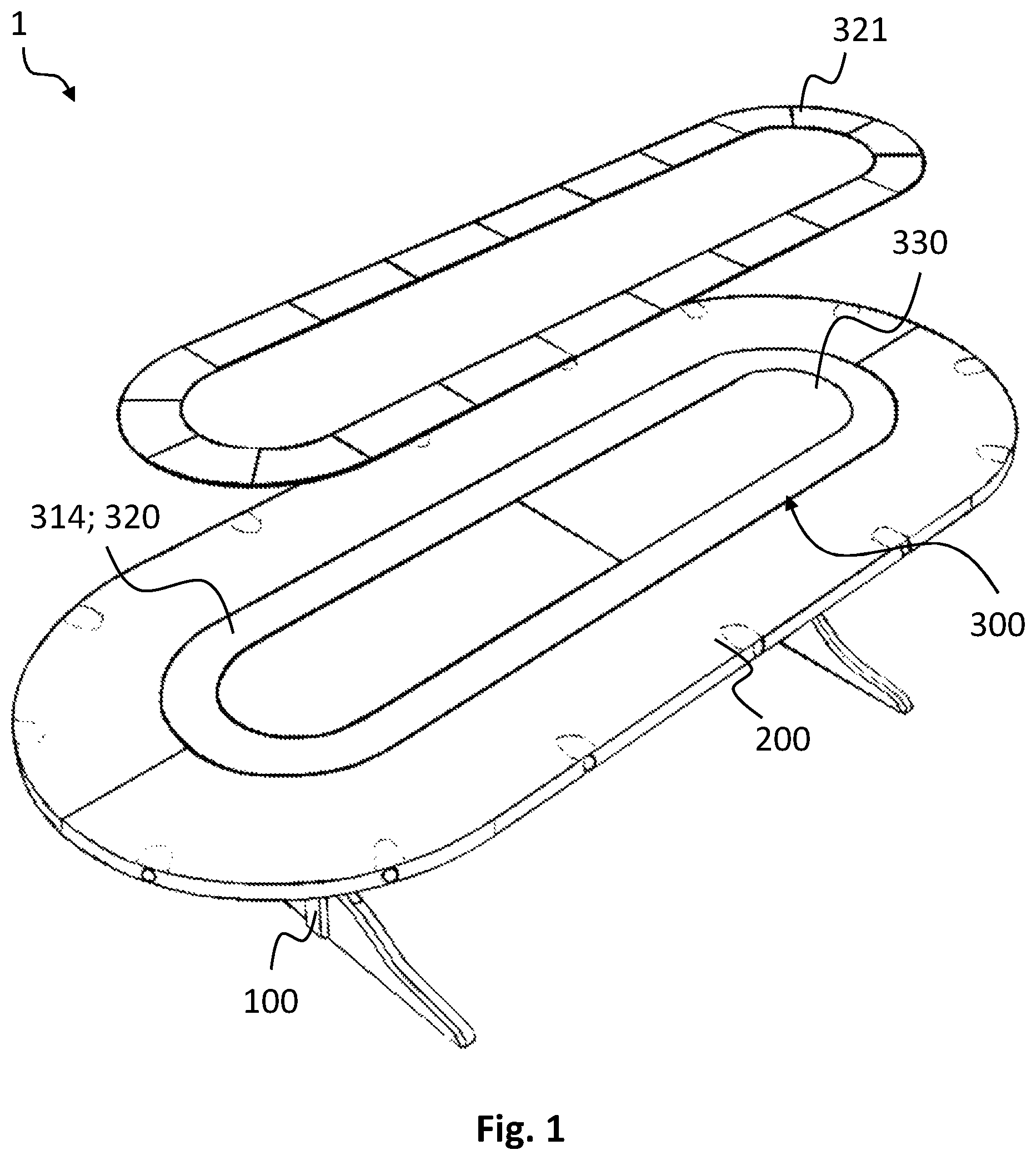 Patent US12569089 — Dining table for heating a food portion — Figure 1