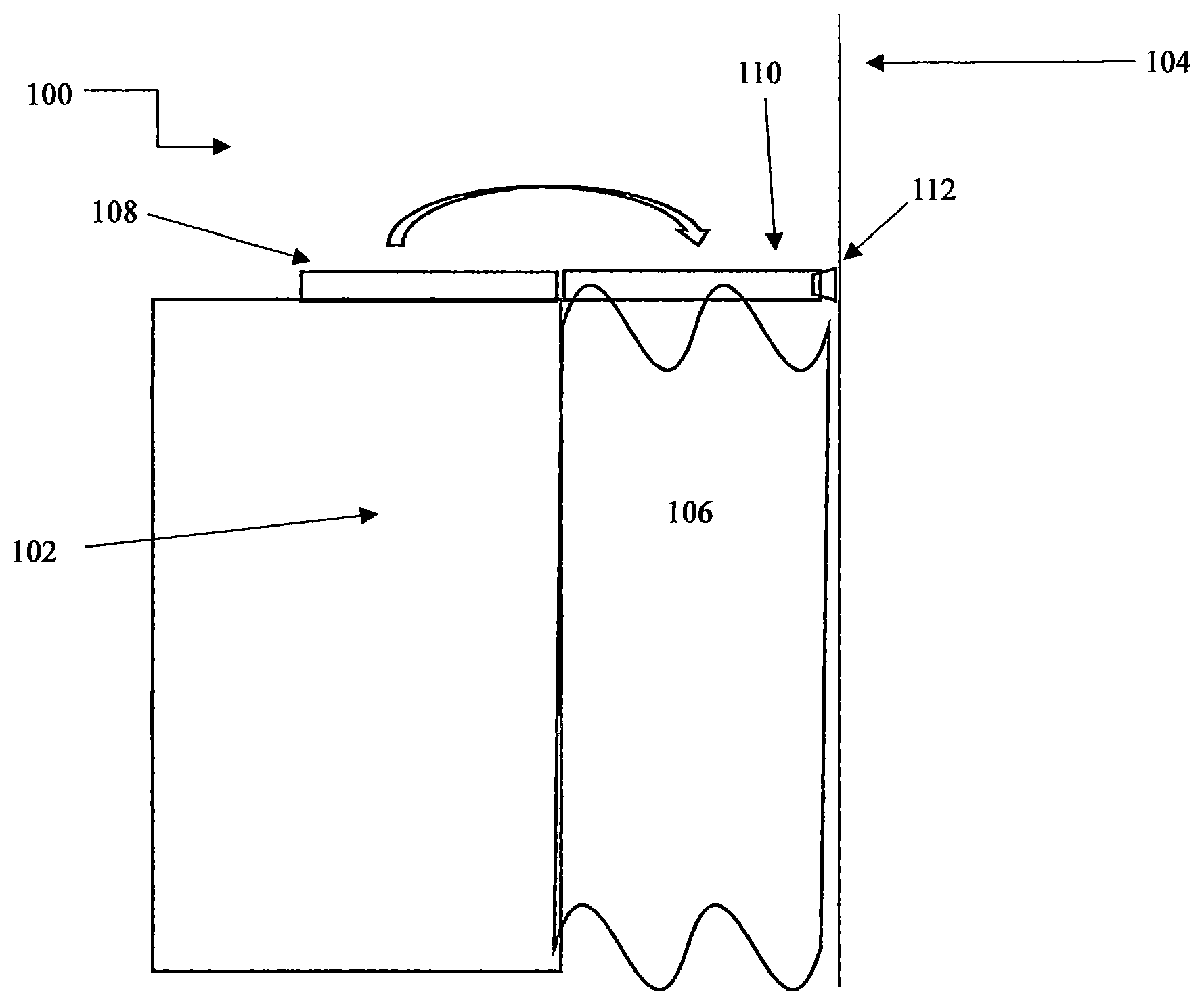 Patent US12569092 Figure 1 – Portable shower curtain device