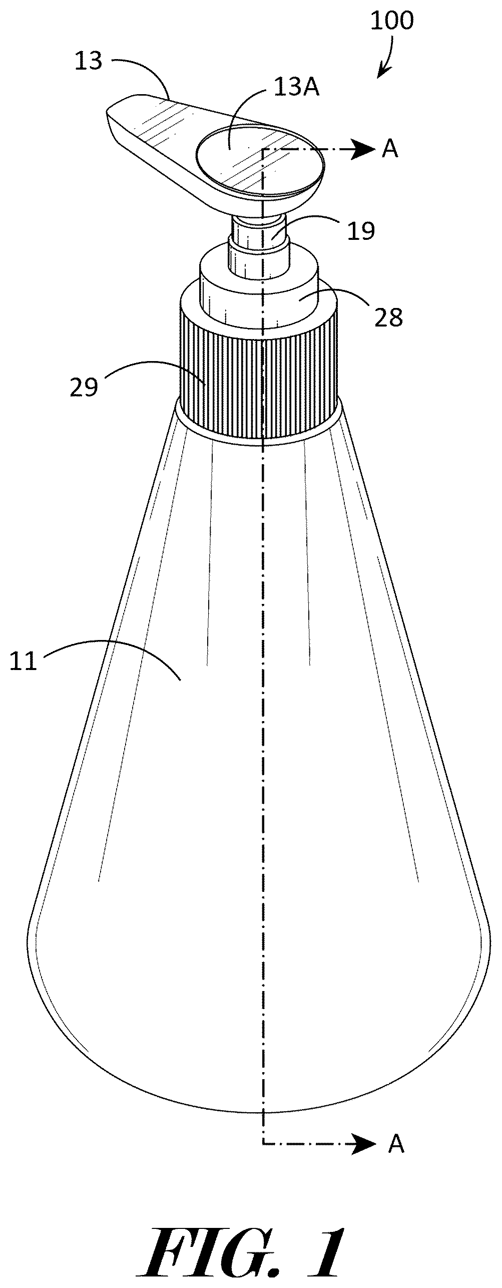 Patent US12569093 — Controlled dentifrice dispensing device — Figure 1