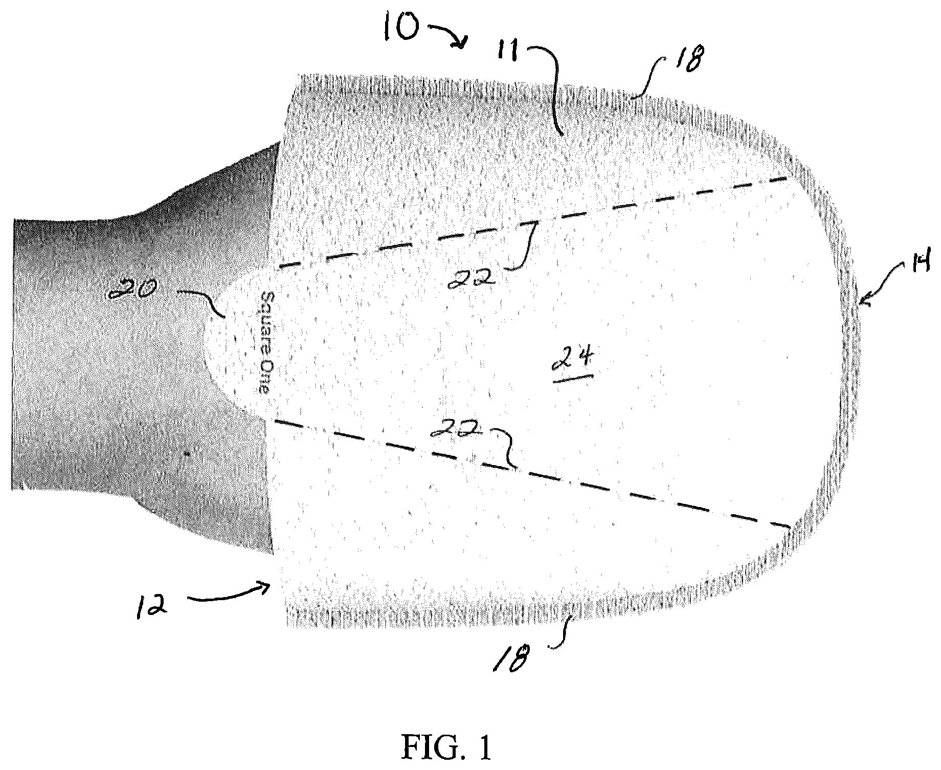 Patent US12569094 — Flushable wipe mitt for use in toilet training — Figure 1