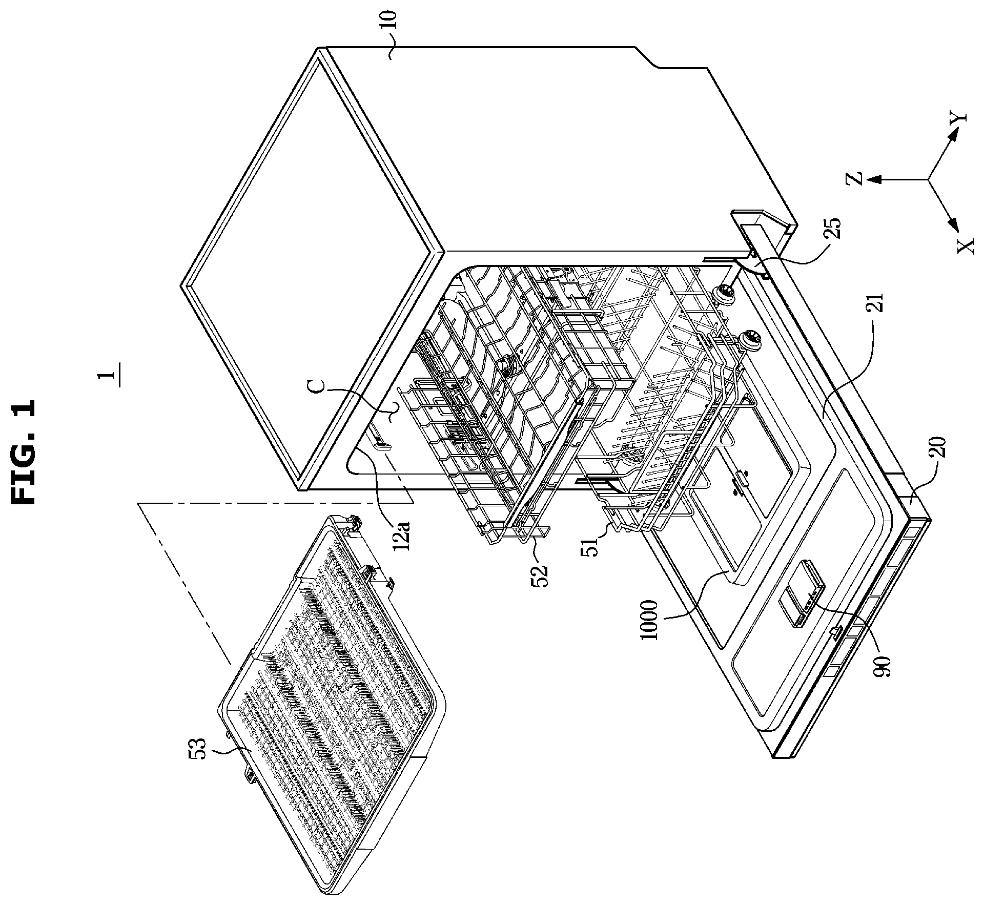 Patent US12569110 — Dishwasher — Figure 1