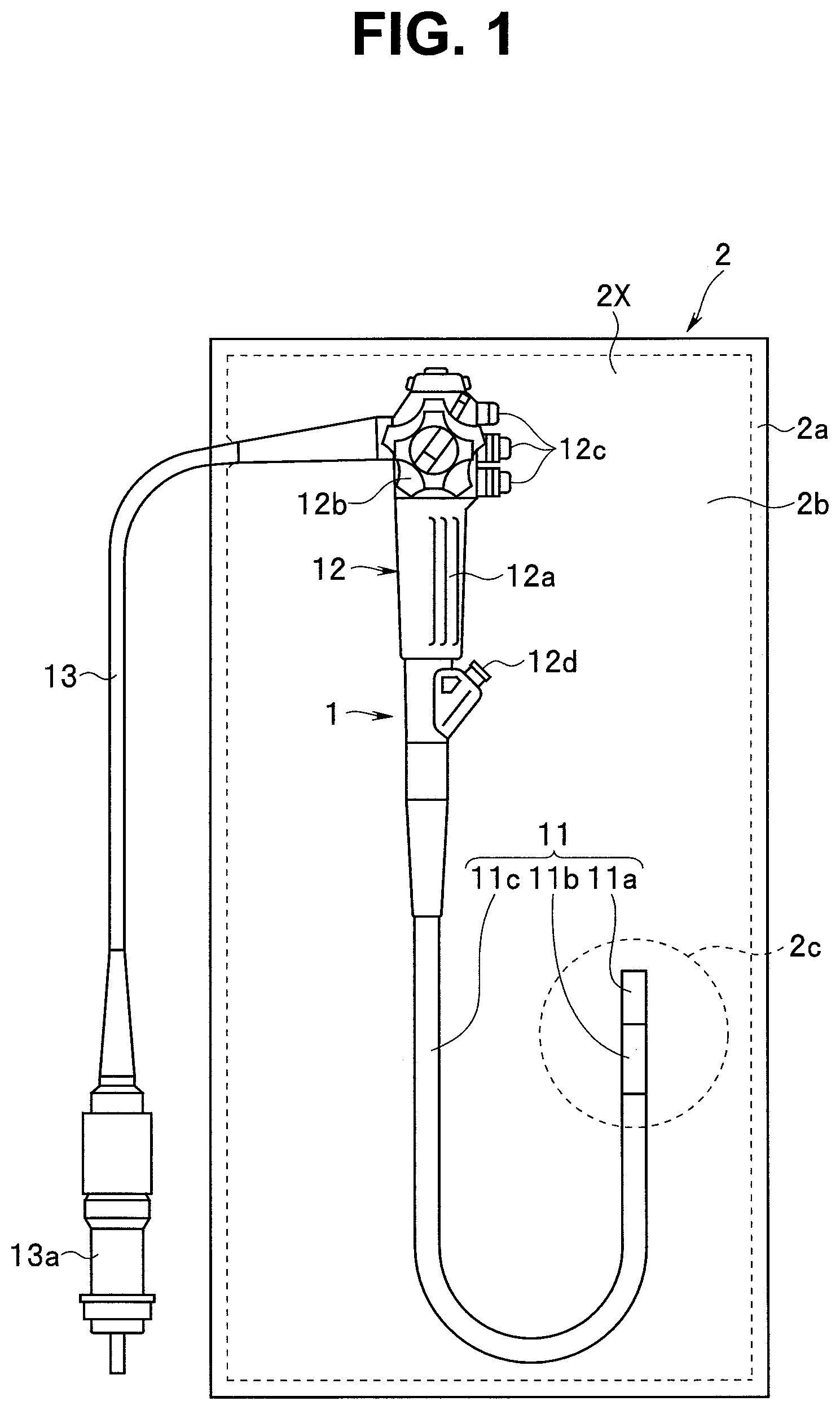 Patent US12569118 Figure 1 – Endoscope system and packaging materials for endoscope