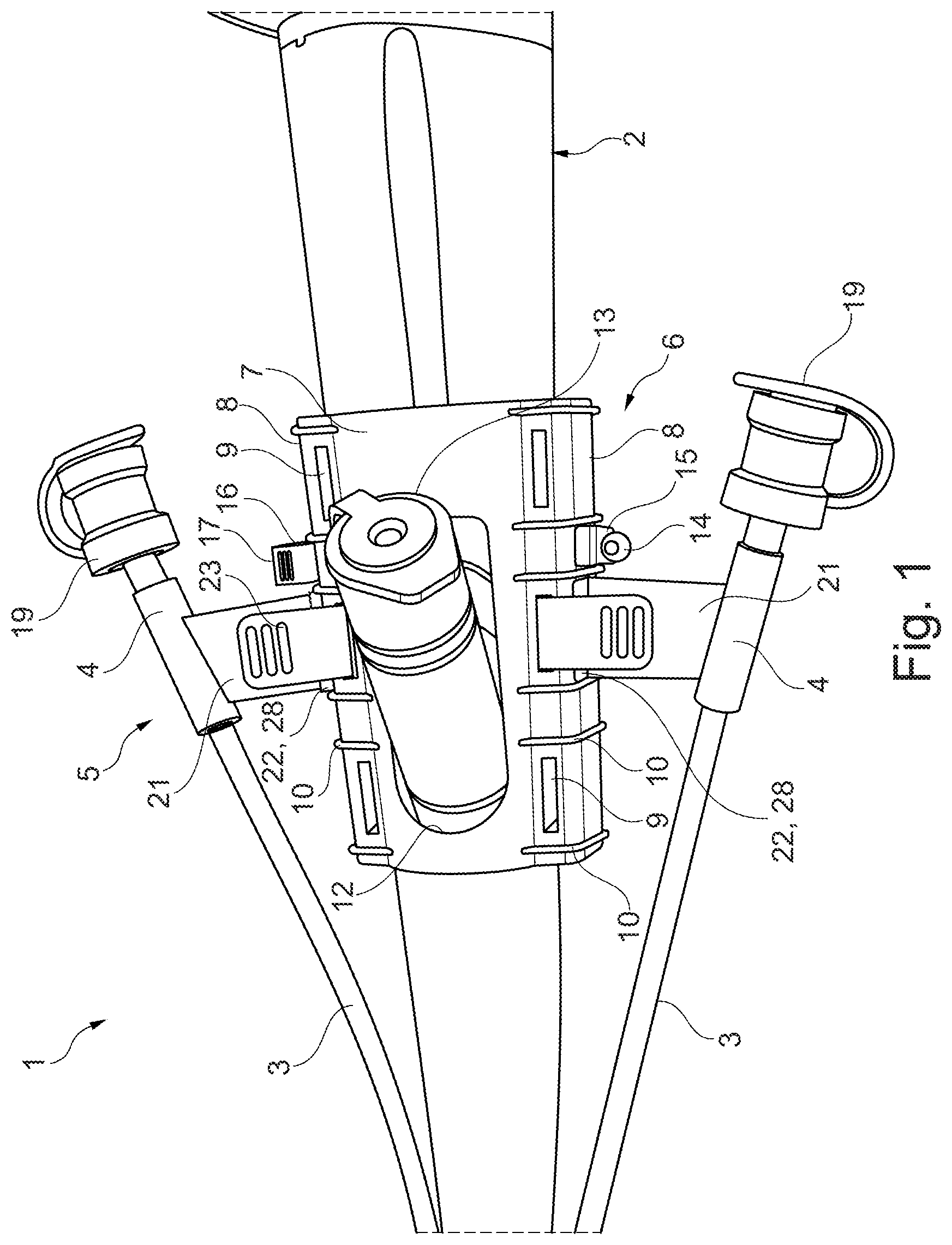 Patent US12569122 Figure 1 – Adaptable working channel apparatus, tissue-clip application adapter and surgical equipping system