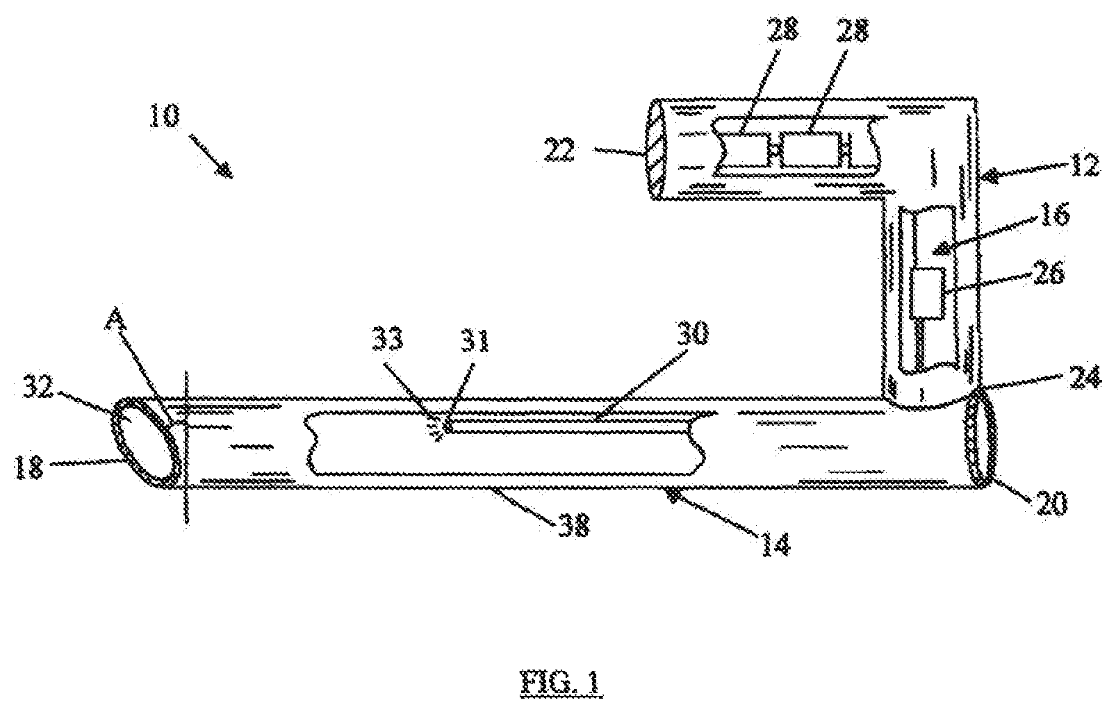 Patent US12569126 — Disposable, self-contained laryngoscope and method of using same — Figure 1