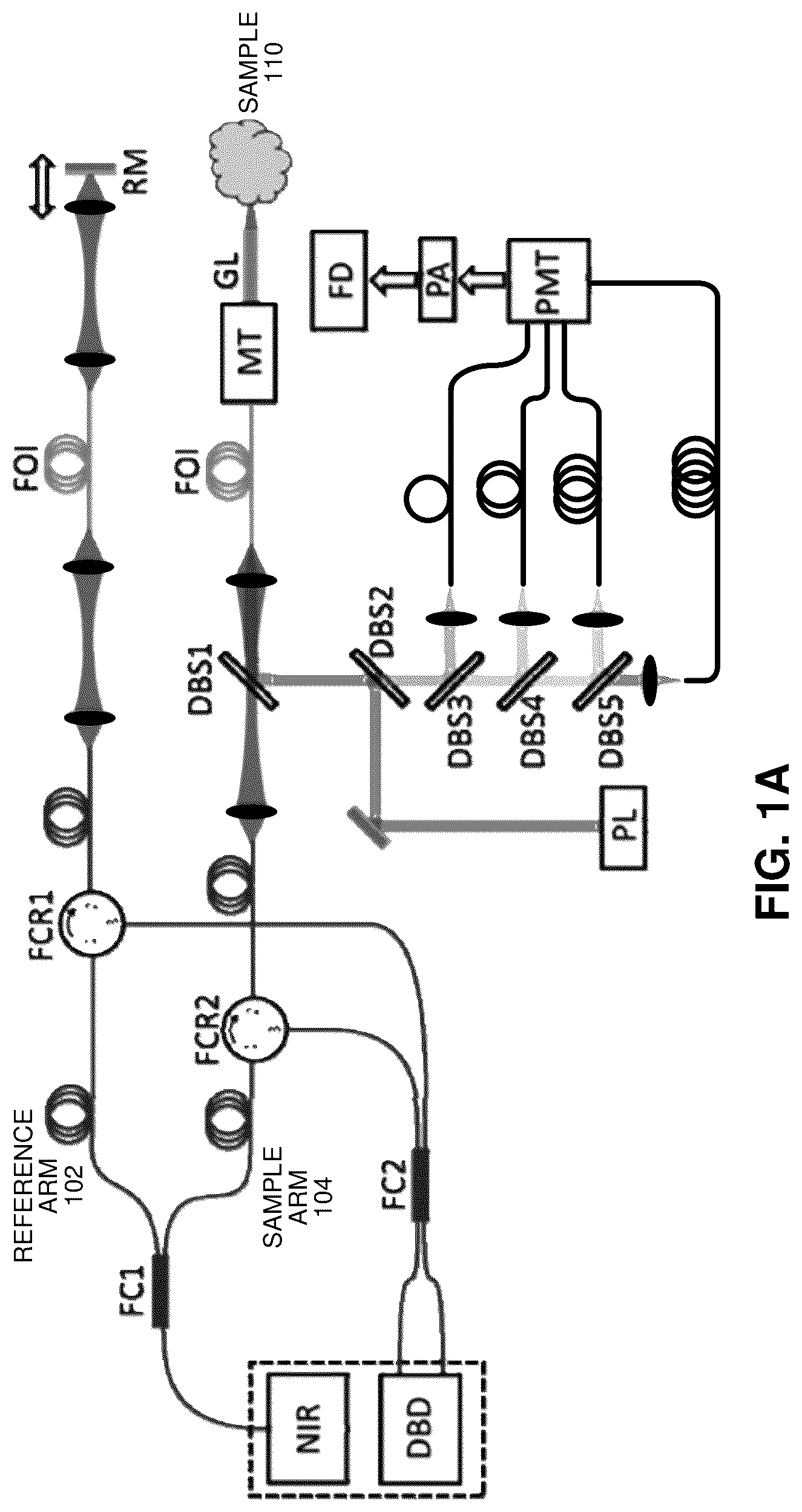 Patent US12569140 — Fiber-based multimodal biophotonic imaging and spectroscopy system — Figure 1