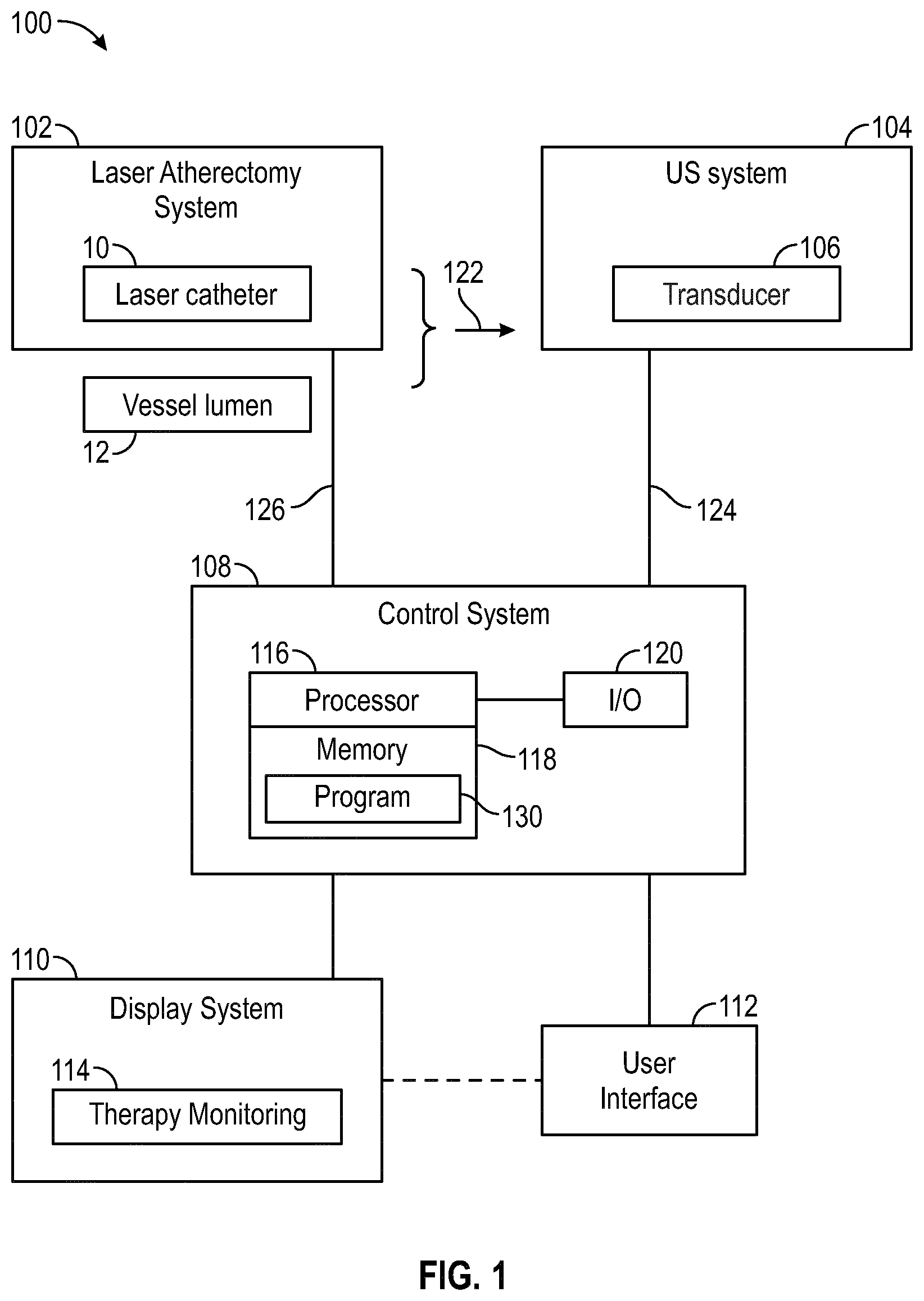 Patent US12569141 — Systems and methods for laser catheter treatment in a vessel lumen — Figure 1