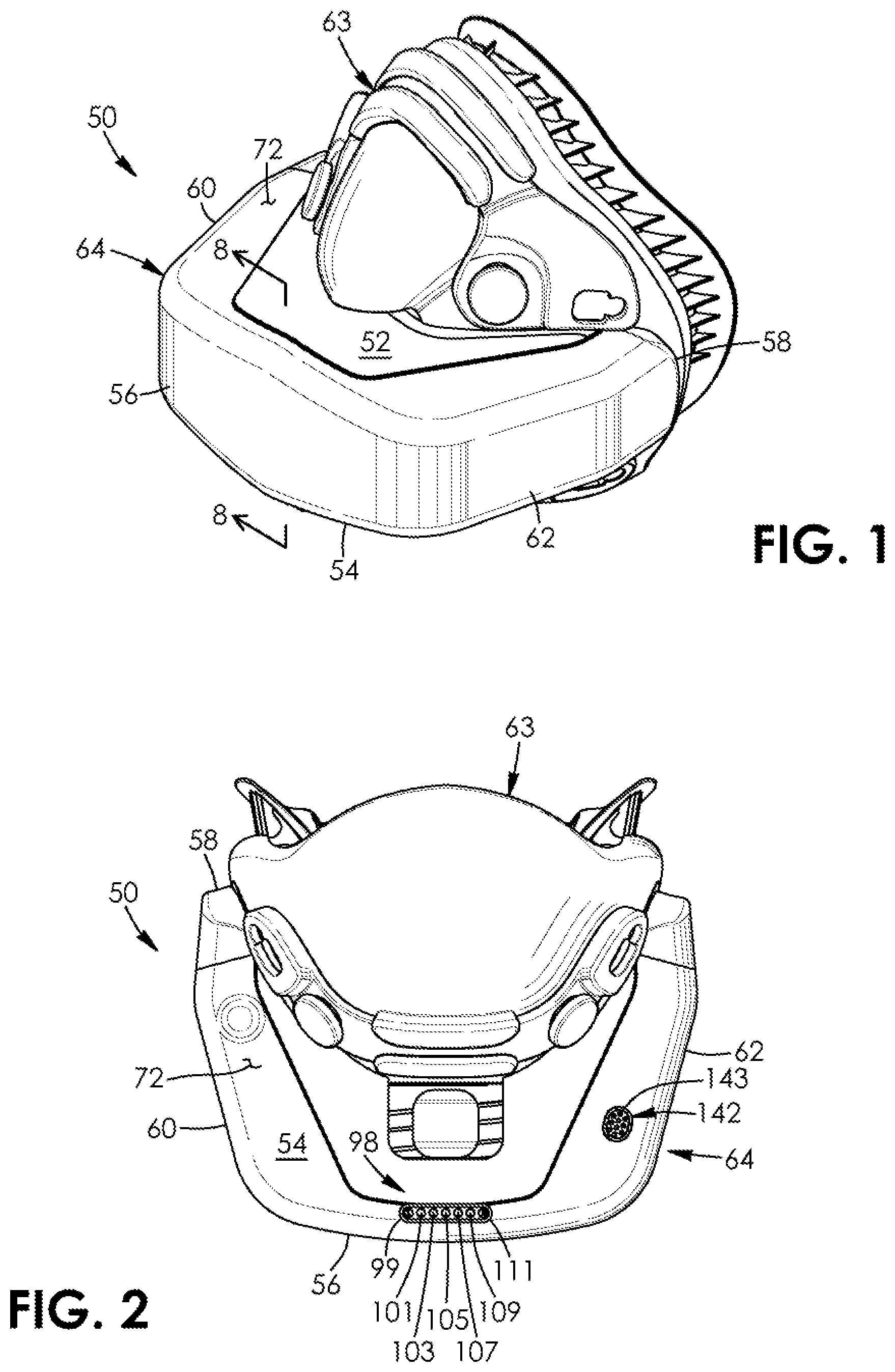 Patent US12569164 Figure 1 – Device for measuring a person's ventilation including oxygen-consumption