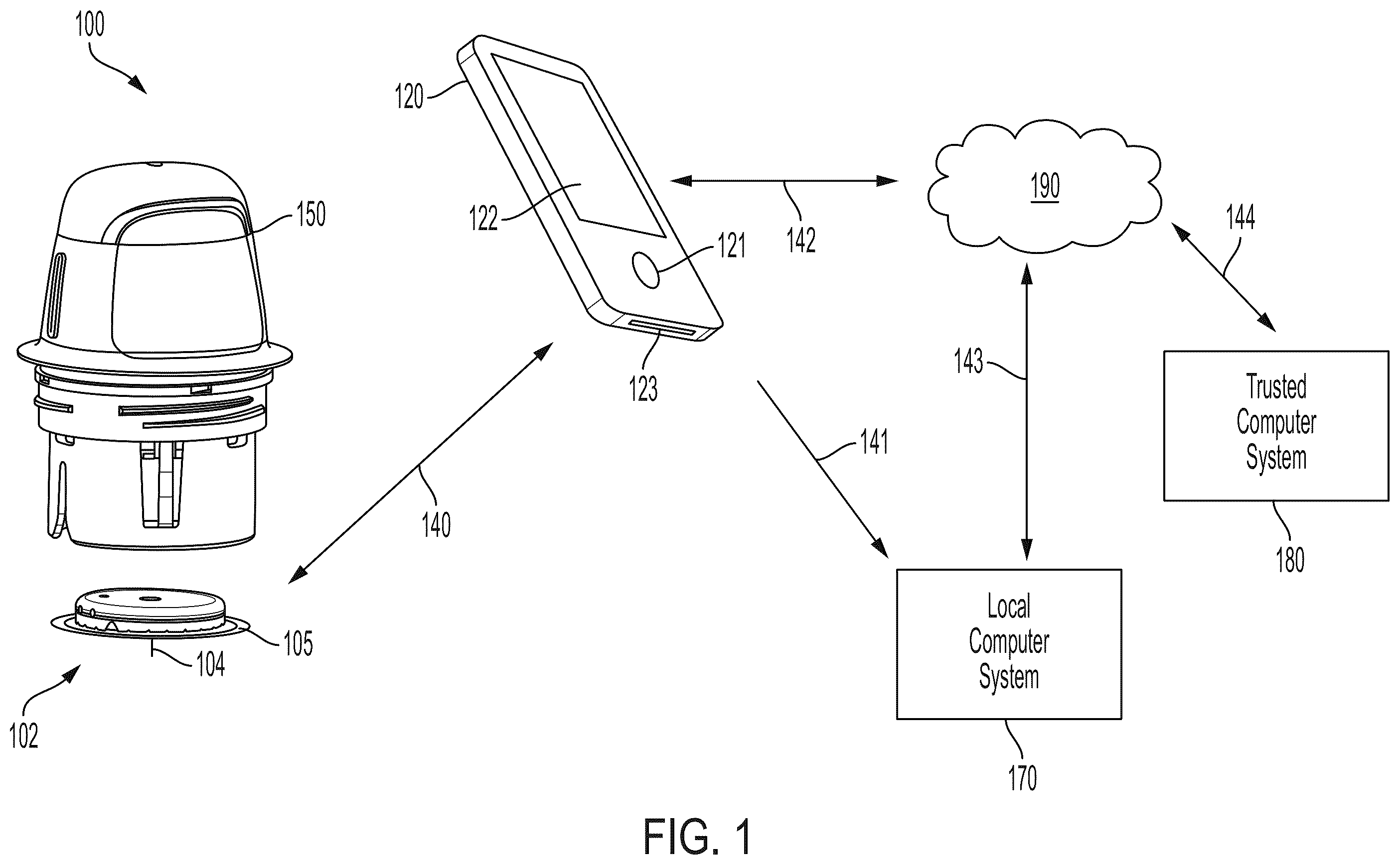 Patent US12569168 — Systems, devices, and methods for analyte monitoring — Figure 1