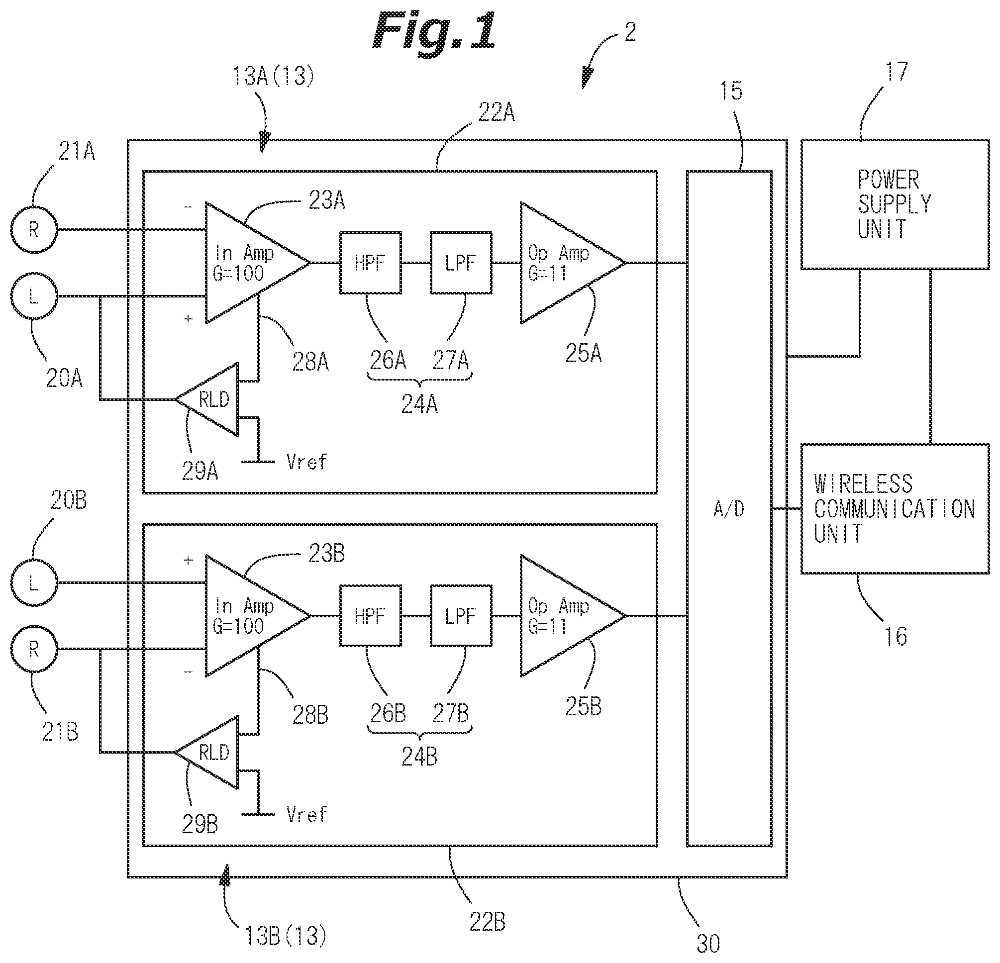 Patent US12569180 — Electrocardiographic signal measurement device and electrocardiographic signal measurement system technical field — Figure 1
