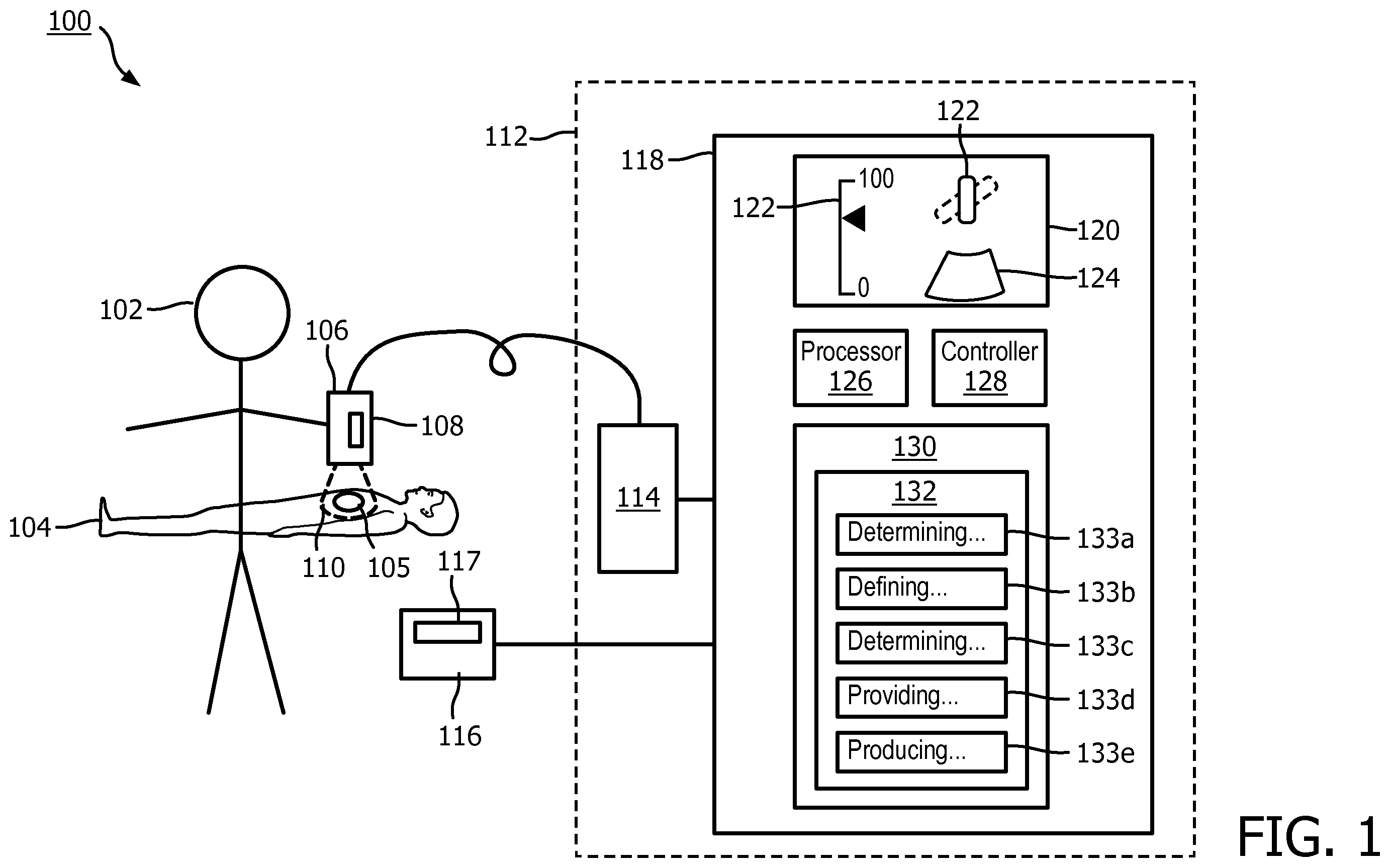 Patent US12569226 — Ultrasound system and method for guided shear wave elastography of anisotropic tissue — Figure 1
