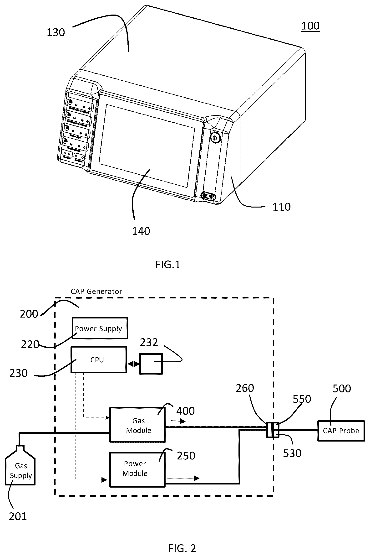 Patent US12569288 — System and method for operating a touchscreen in an electrosurgical generator — Figure 1