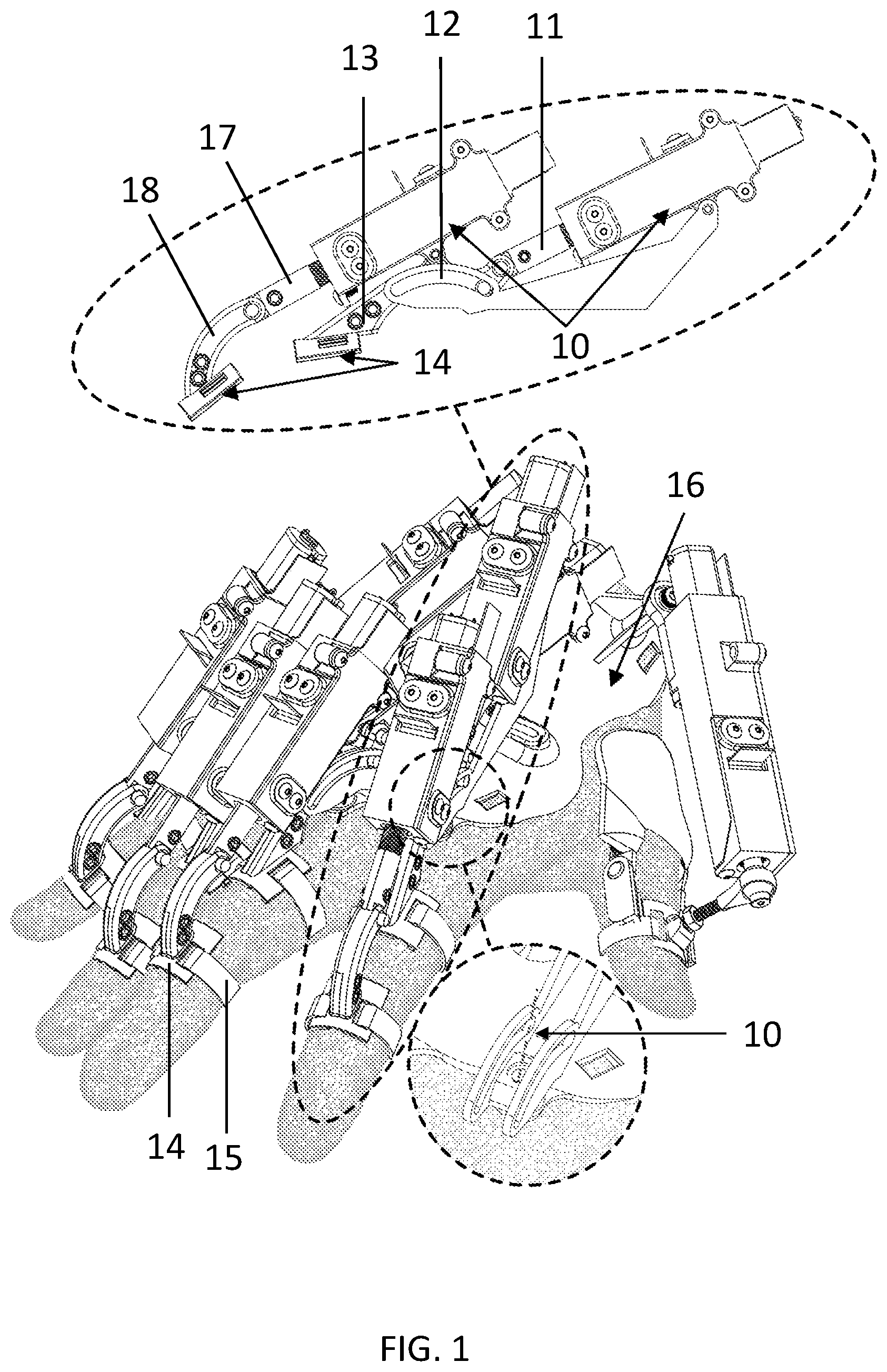 Patent US12569392 — Intelligent hand exoskeleton with grasping assistance — Figure 1