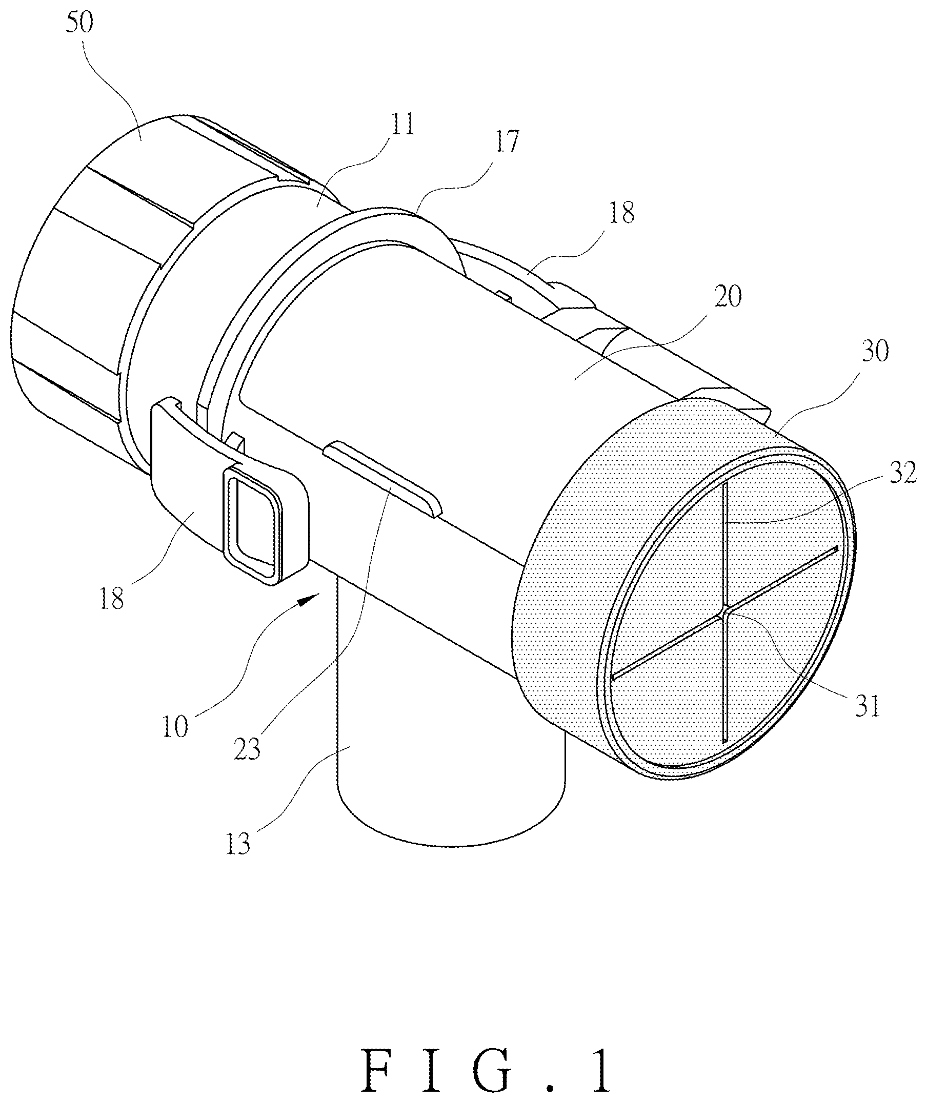 Patent US12569638 Figure 1 – Ventilator mask and joint thereof