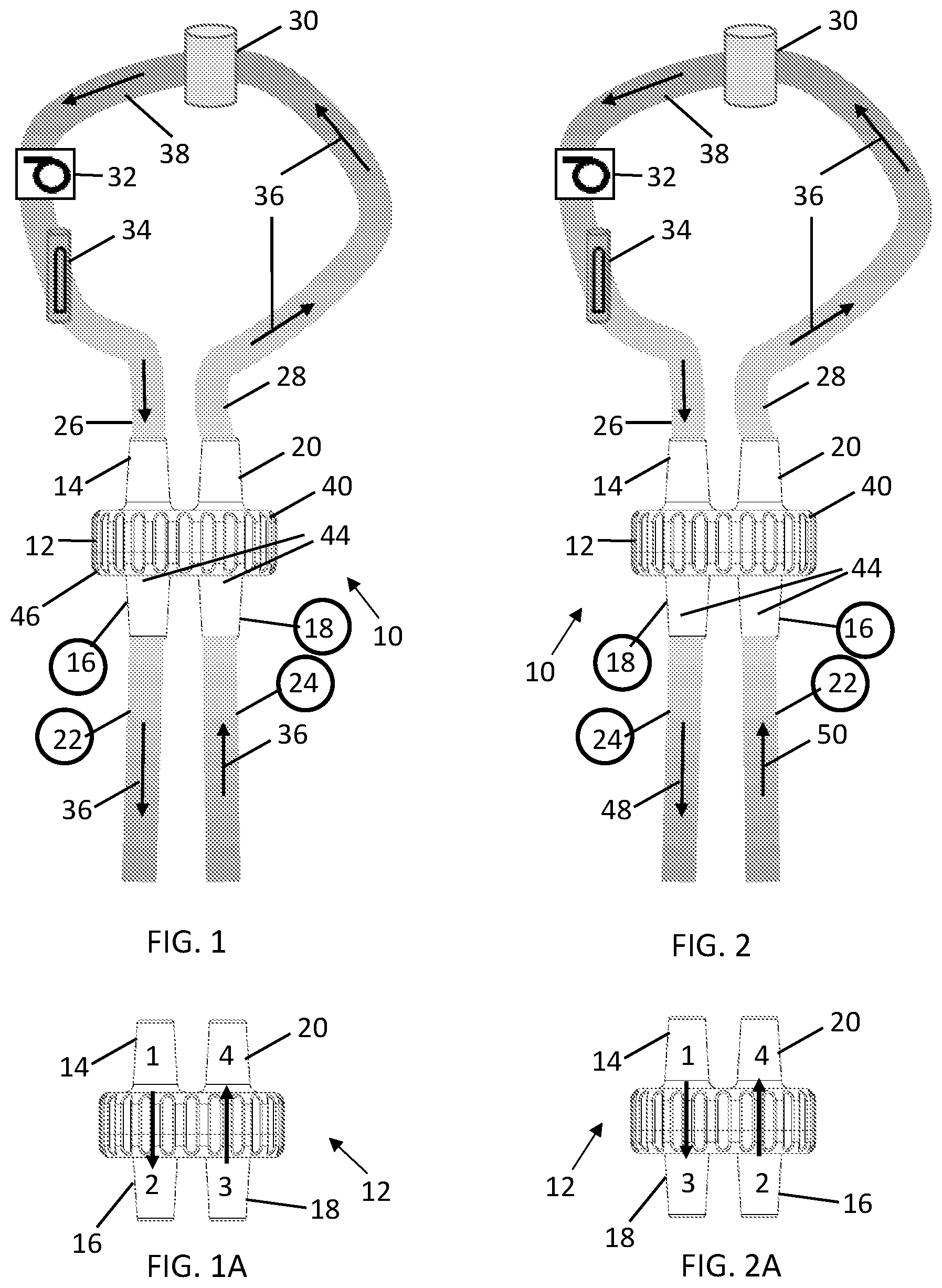 Patent US12569664 — Flow-reversing valve, and associated hyperthermia treatment method and system — Figure 1