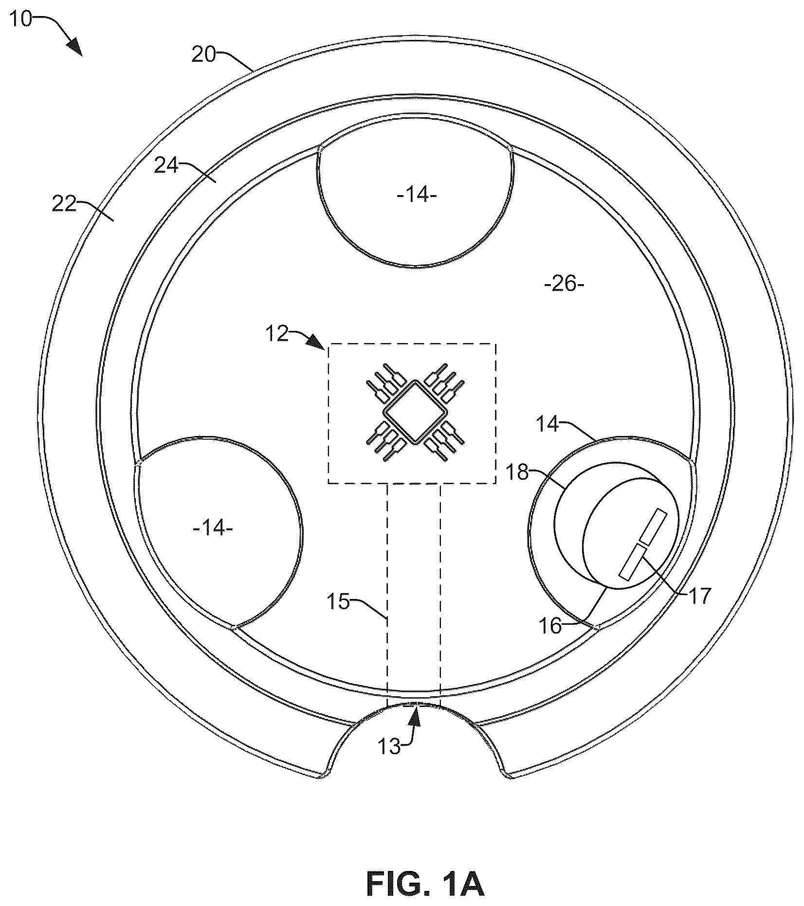 Patent US12569734 — Communications and power hub for a sporting object — Figure 1
