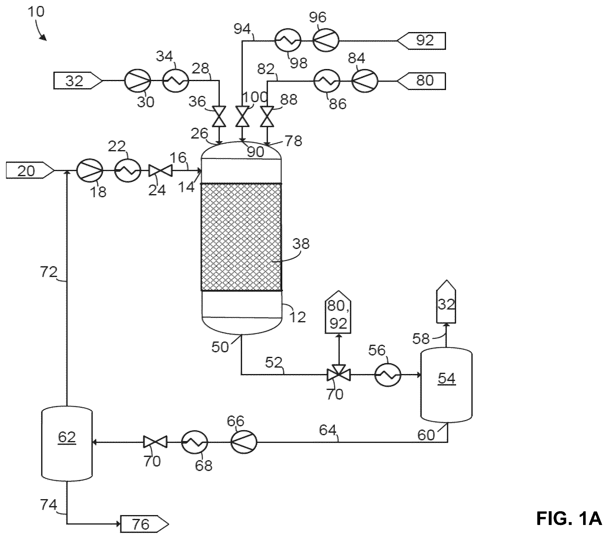 Patent US12569843 Figure 1 – Systems and methods for wet air oxidation regeneration of catalysts with ion exchange