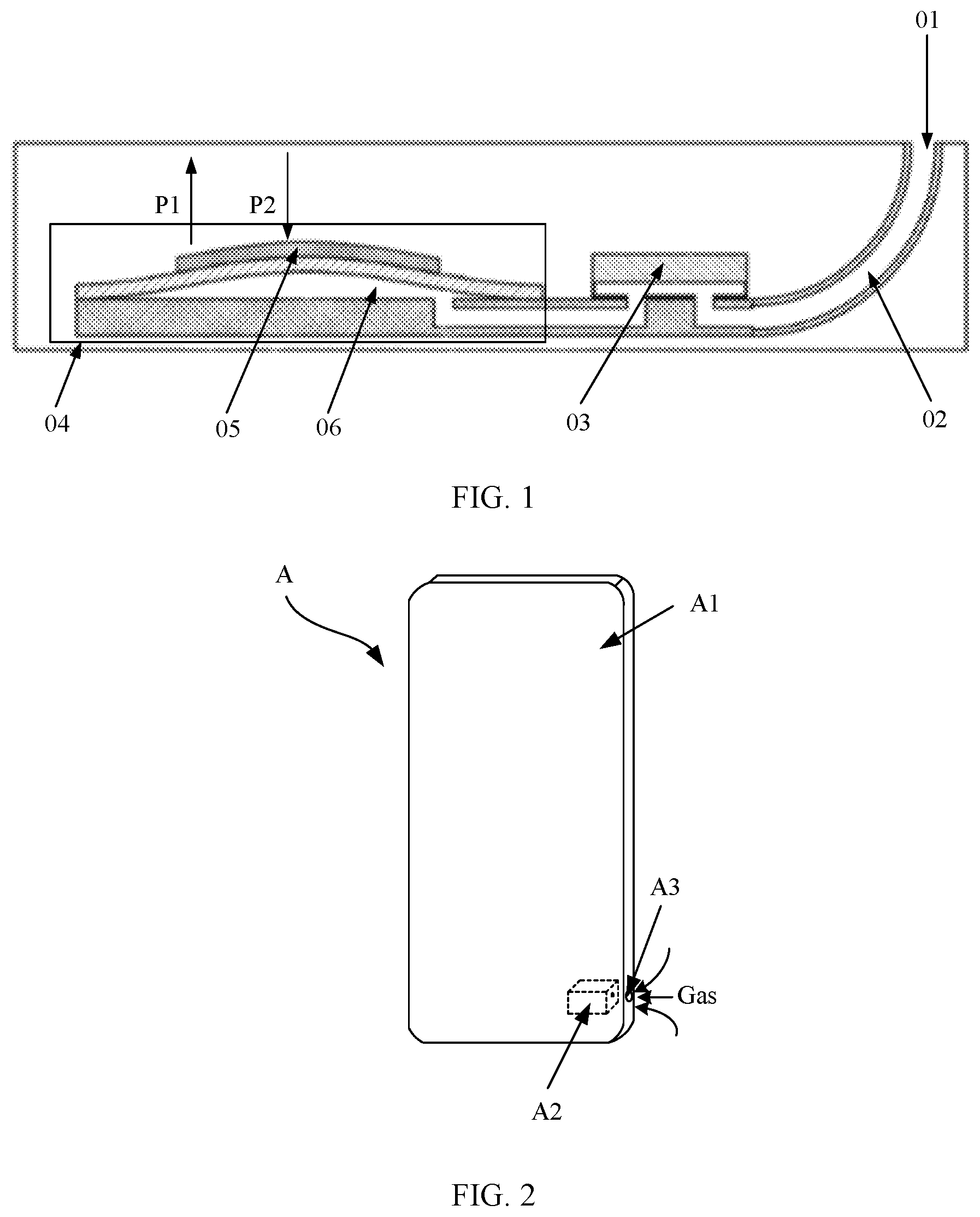 Patent US12569845 Figure 1 – Gas detection module and mobile terminal