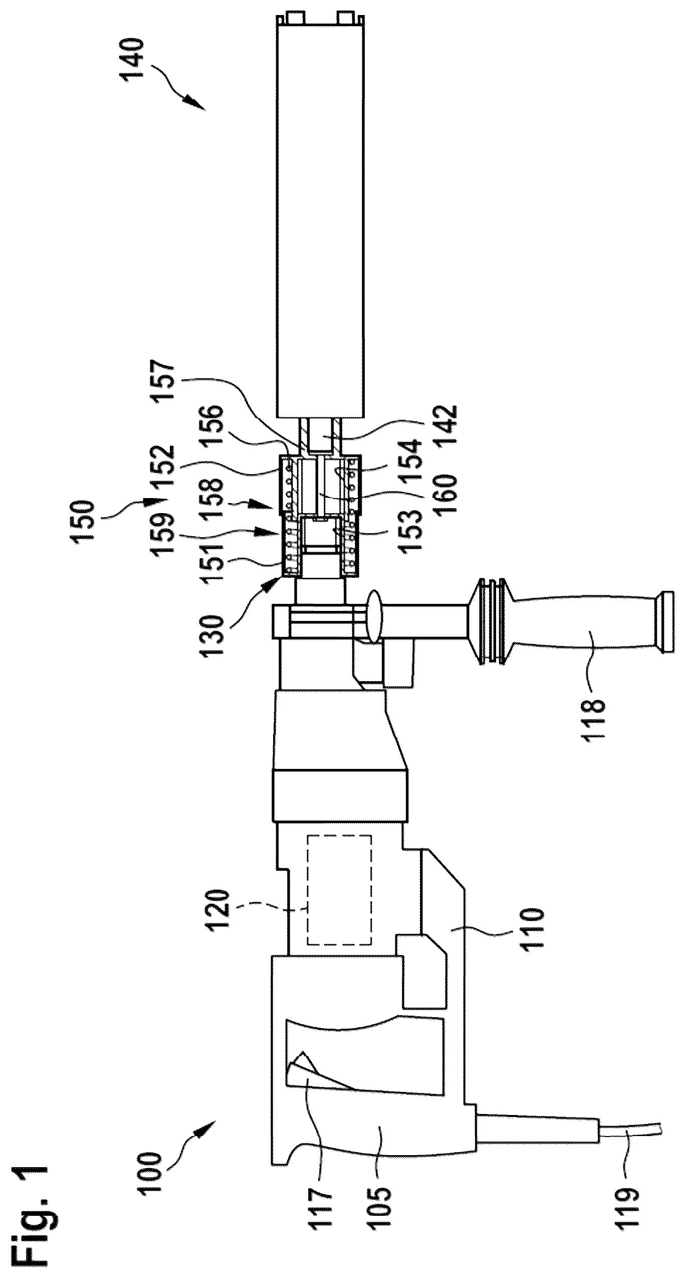 Patent US12569920 — Downforce indicator device having a tool receptacle — Figure 1