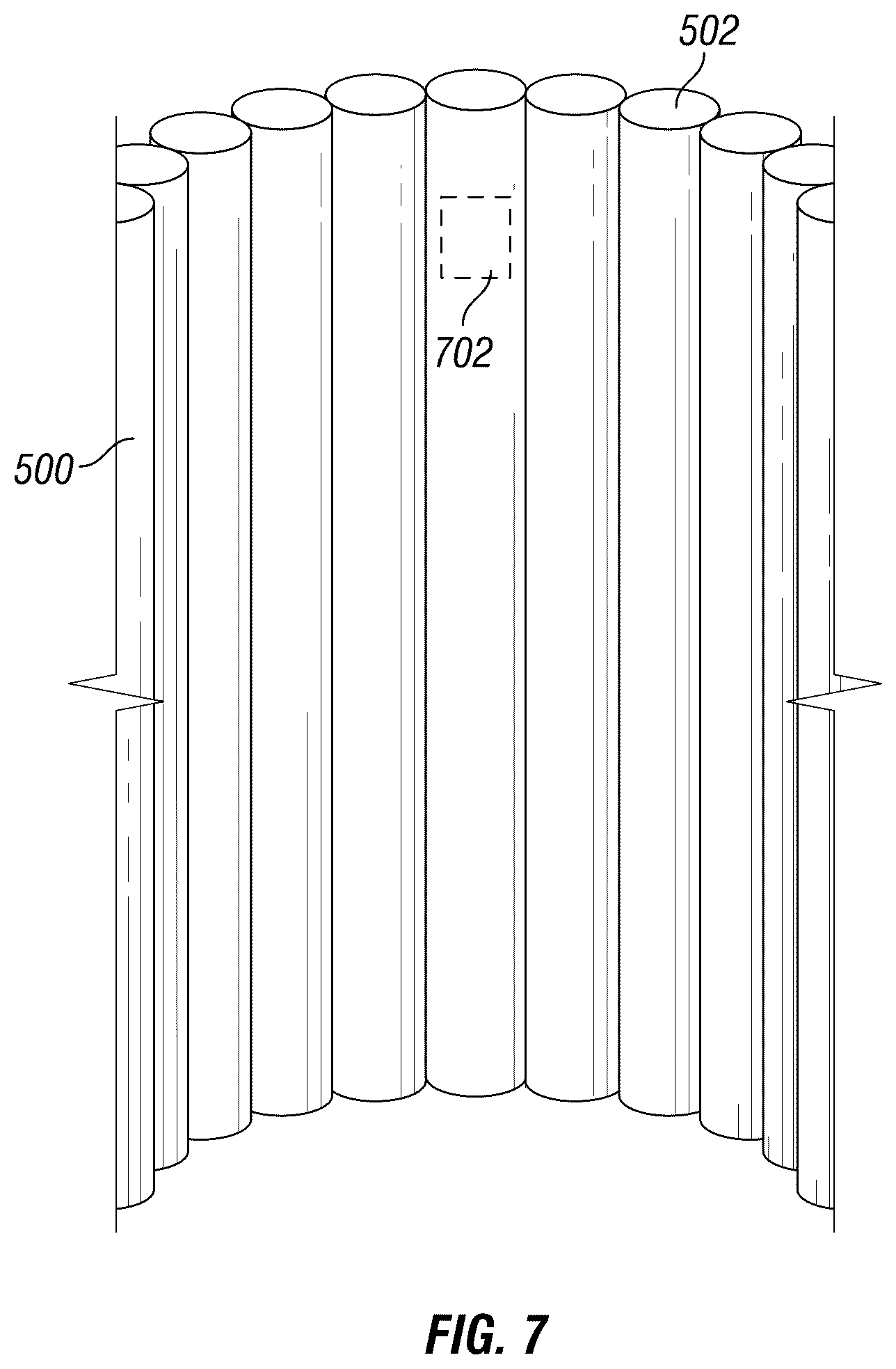 Patent US12569979 Figure 5 – Inspection robot with offset sled mounts for inspecting thick assets