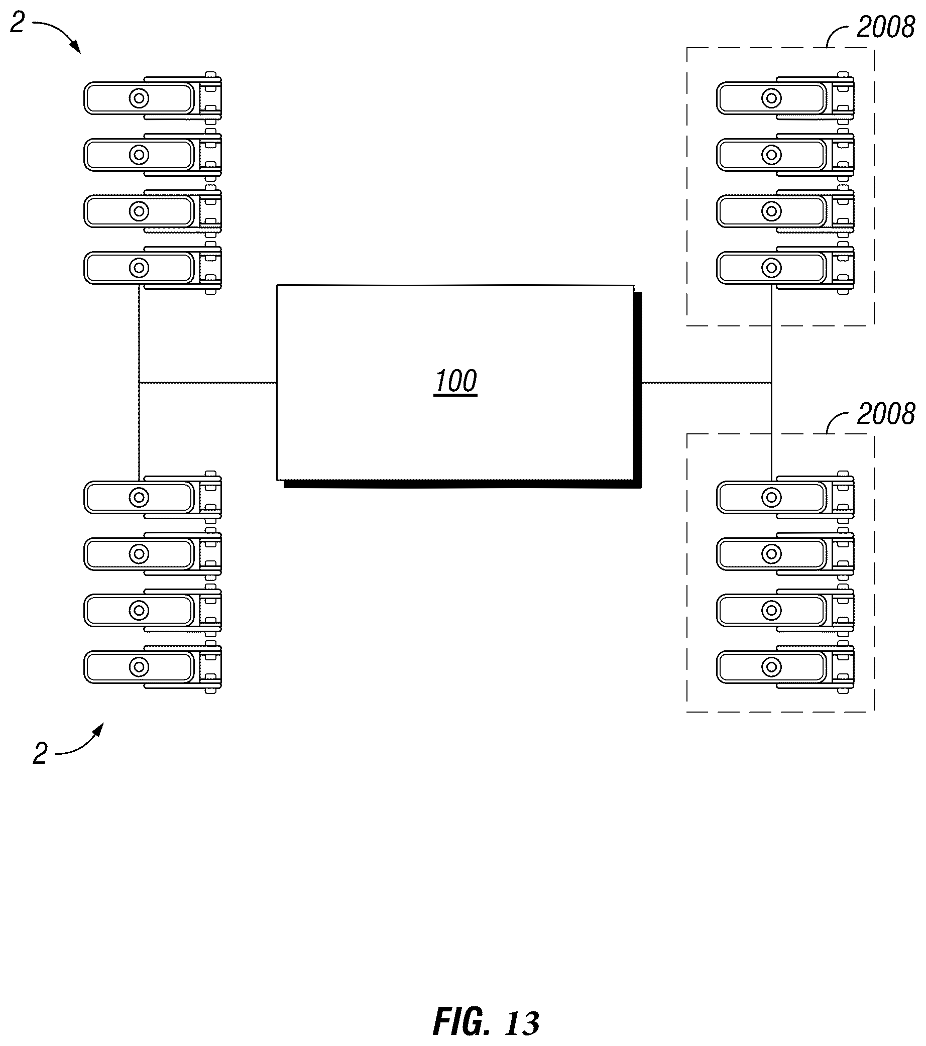 Patent US12569979 Figure 9 – Inspection robot with offset sled mounts for inspecting thick assets