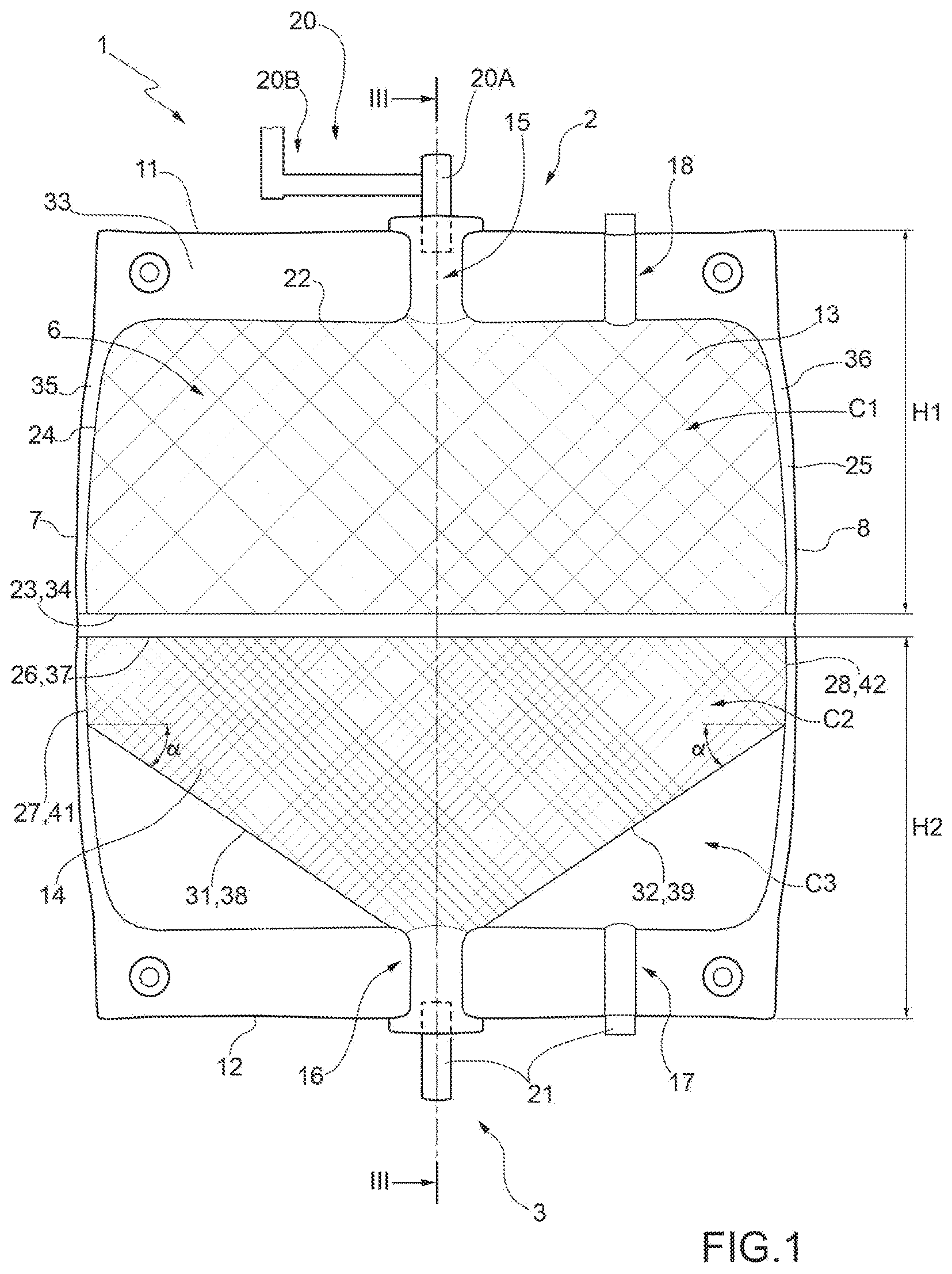 Patent US12576007 — Flexible bag for the preparation of adipose tissue grafts and relative kit — Figure 1