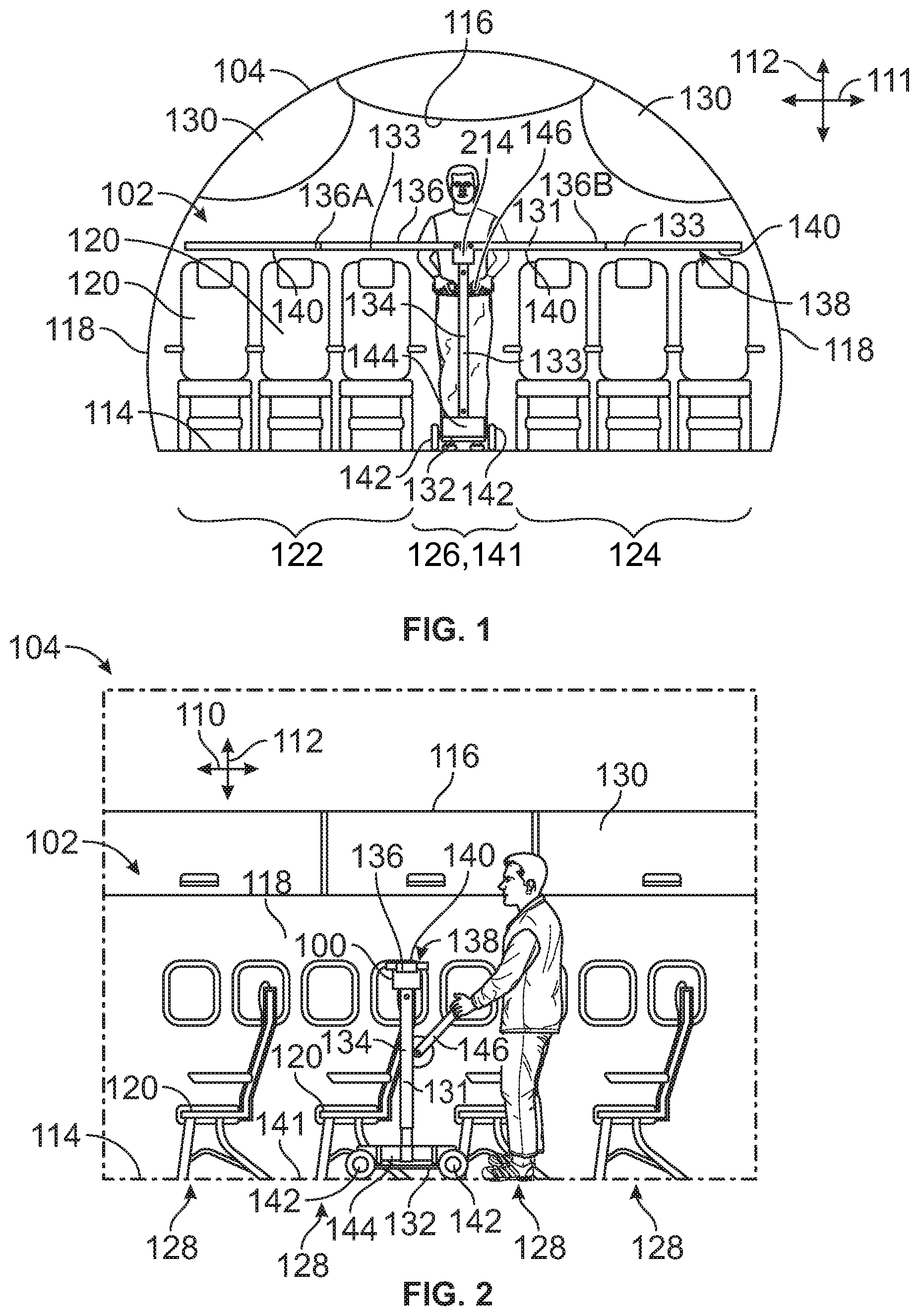 Patent US12576172 — Ultraviolet light sanitizing cart having a wand assembly — Figure 1