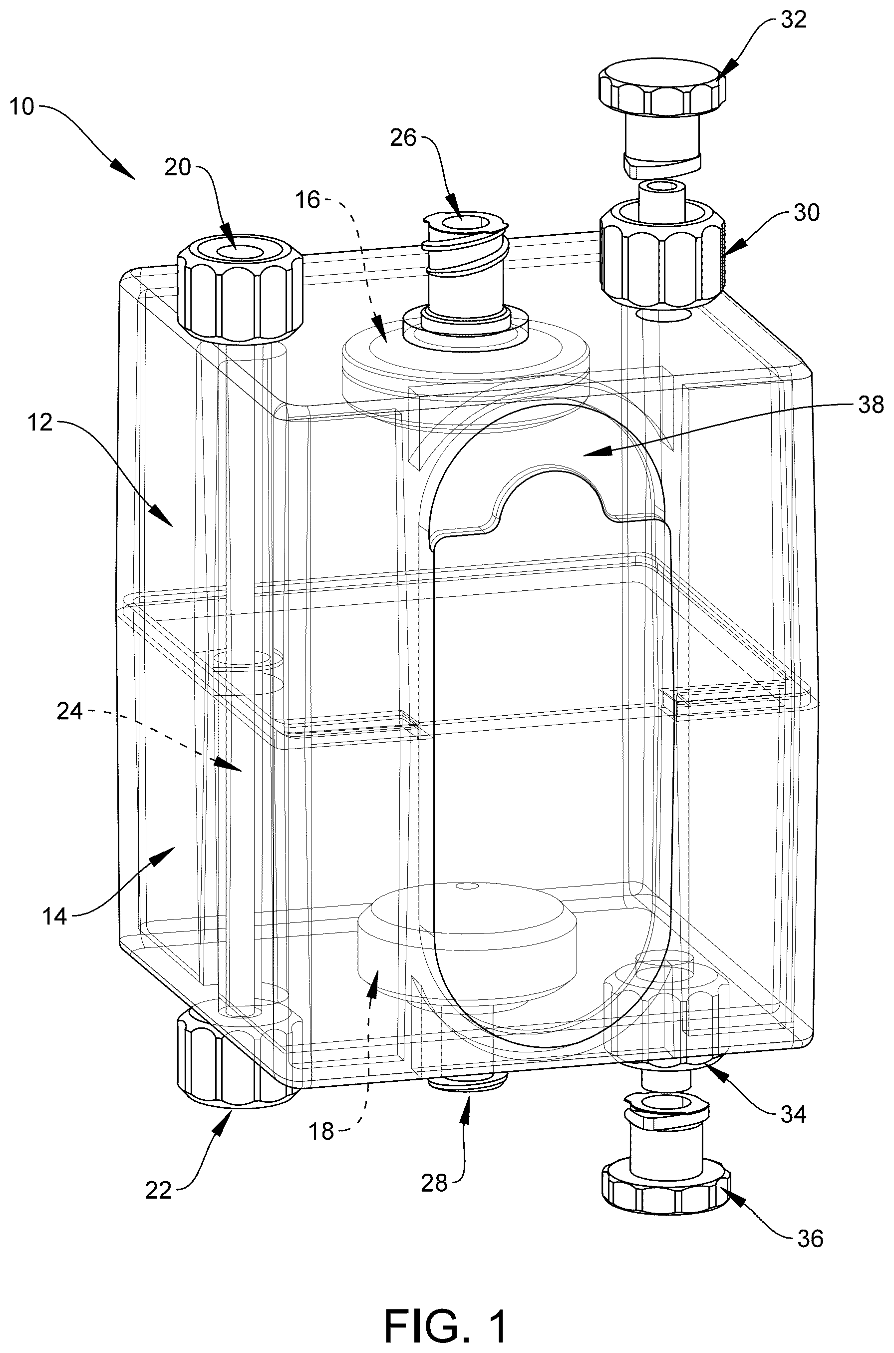 Patent US12576203 — Fluid collection canister for use with sub-atmospheric pressure pump — Figure 1