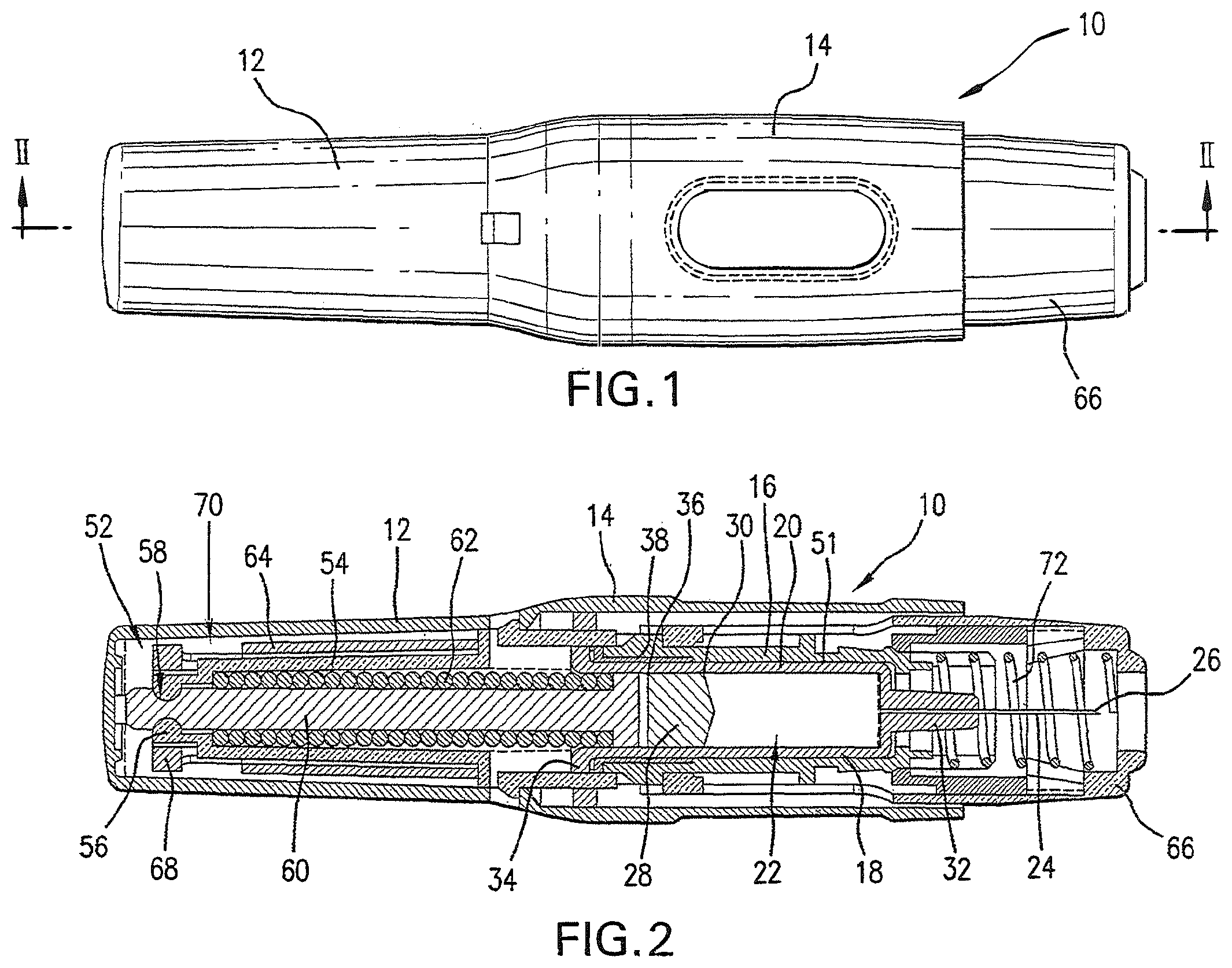 Patent US12576210 — Prefilled syringe injector — Figure 1
