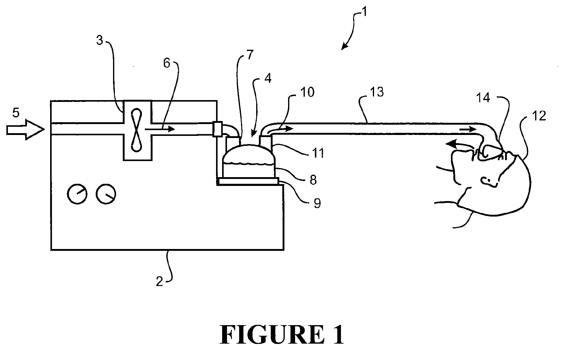 Patent US12576235 — Humidification chamber for a respiratory assistance apparatus — Figure 1