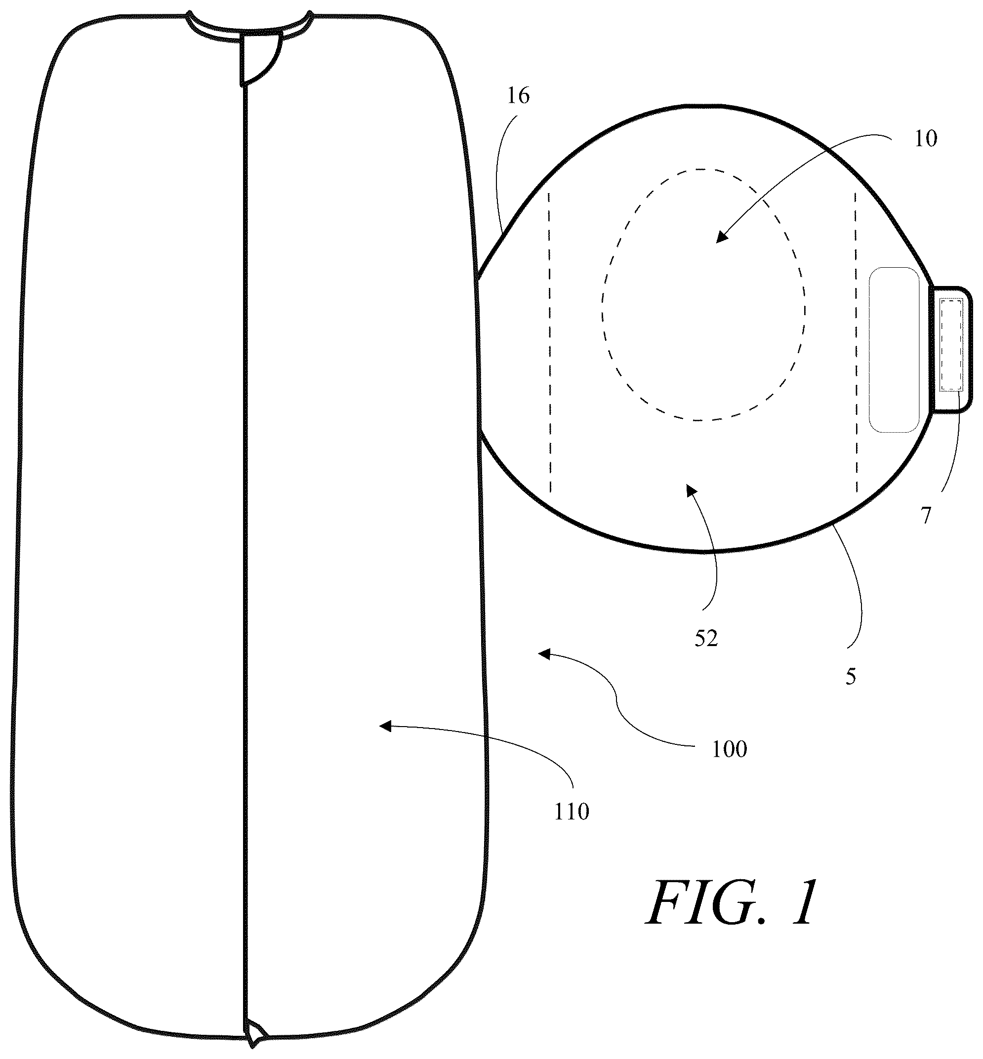 Patent US12576236 — Wearable weighted apparatus — Figure 1