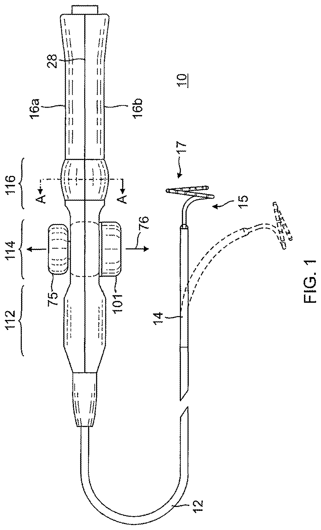 Patent US12576243 — Catheter with multi-functional control handle having linear mechanism — Figure 1