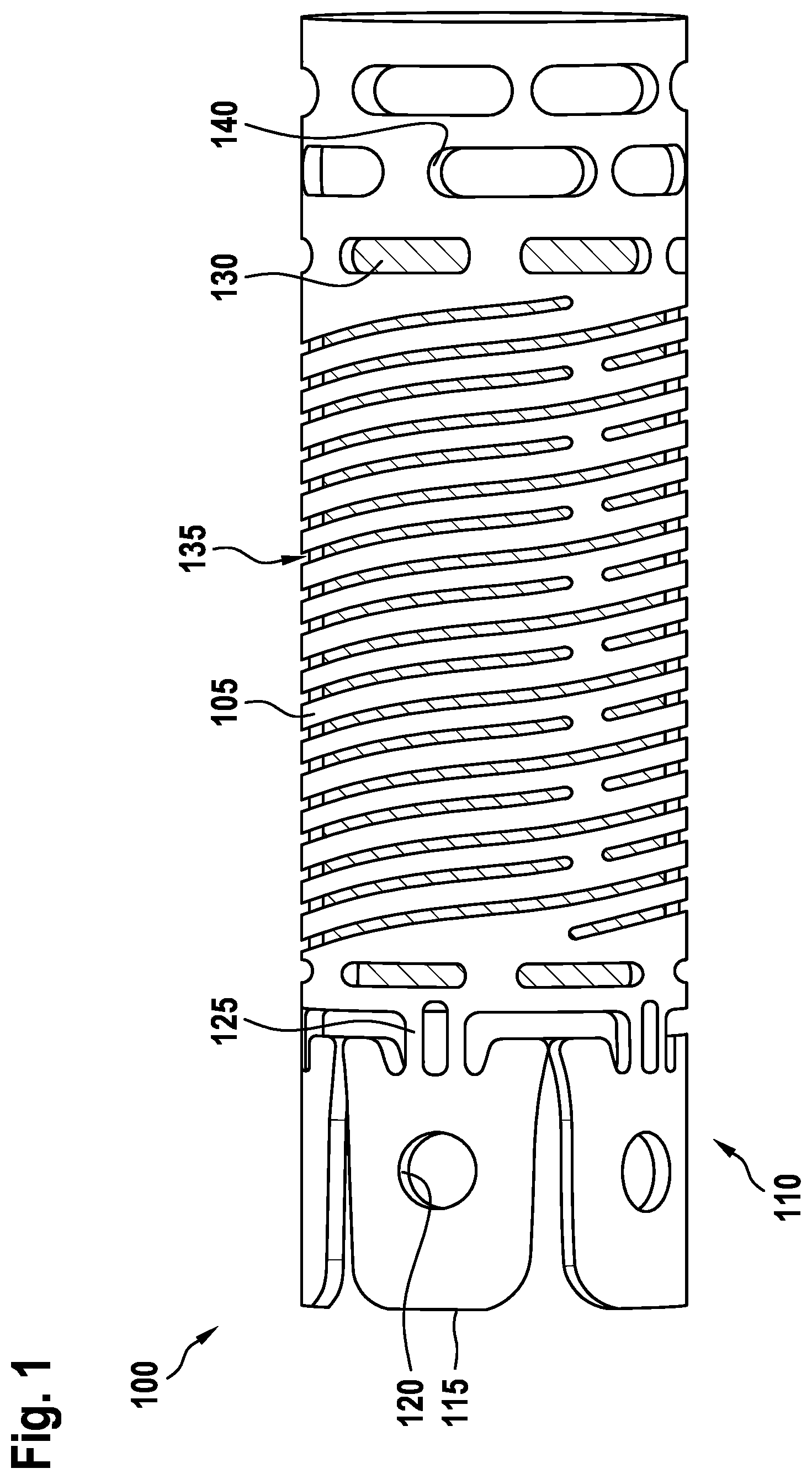 Patent US12576263 — Device for attaching a heart support system to an insertion device, and method for producing same — Figure 1