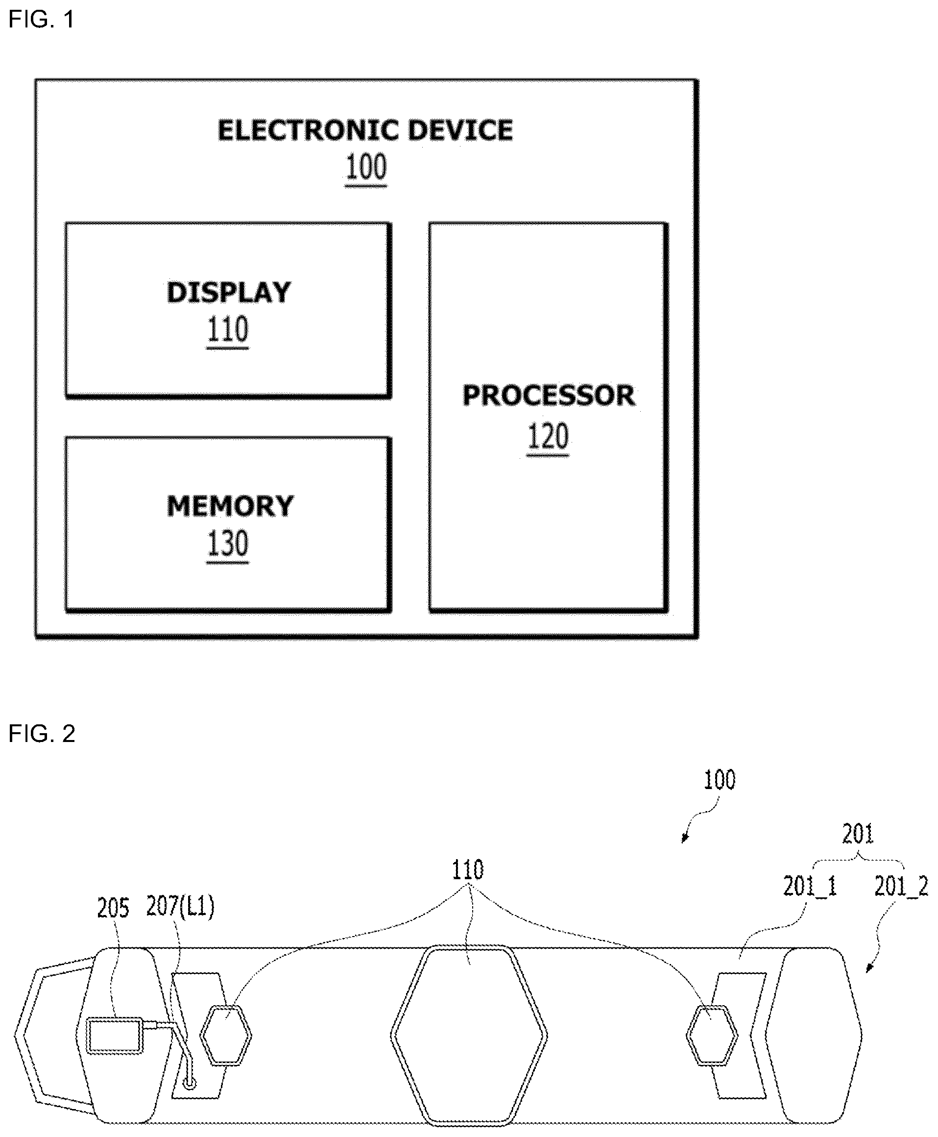 Patent US12576269 Figure 1 – Electronic device using low frequency and method of operation thereof