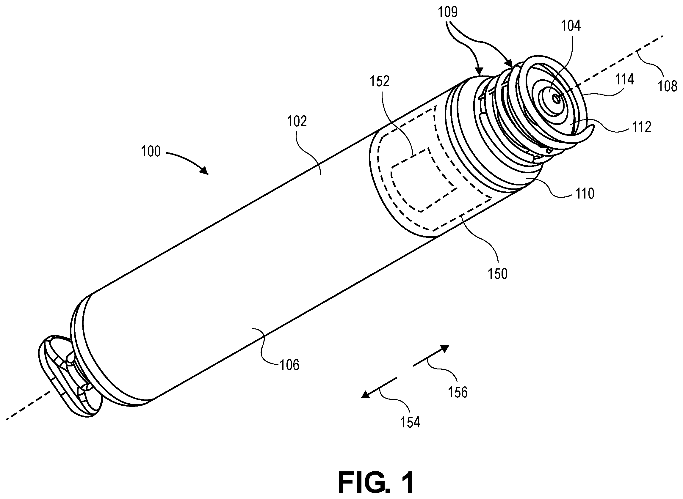 Patent US12576278 — Leadless biostimulator having overmolded header assembly — Figure 1