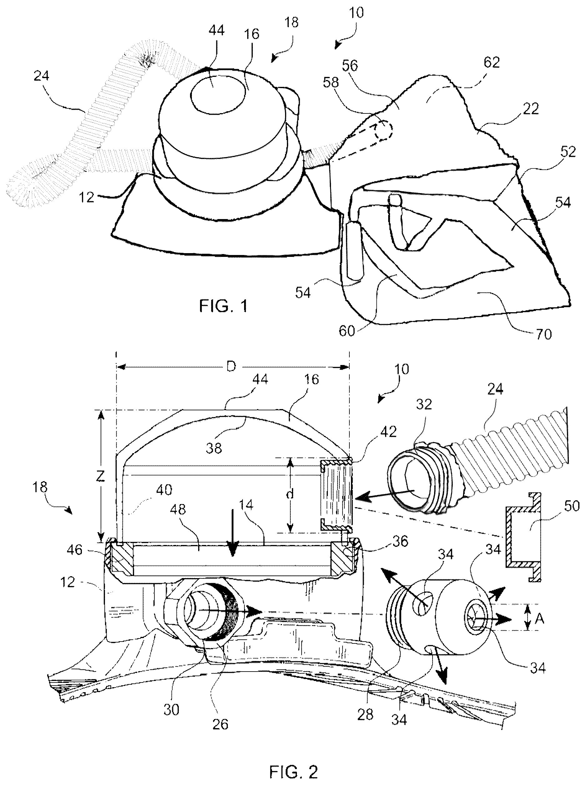 Patent US12576290 — Respiratory pump arrangement for personal respiratory isolation and method of use — Figure 1