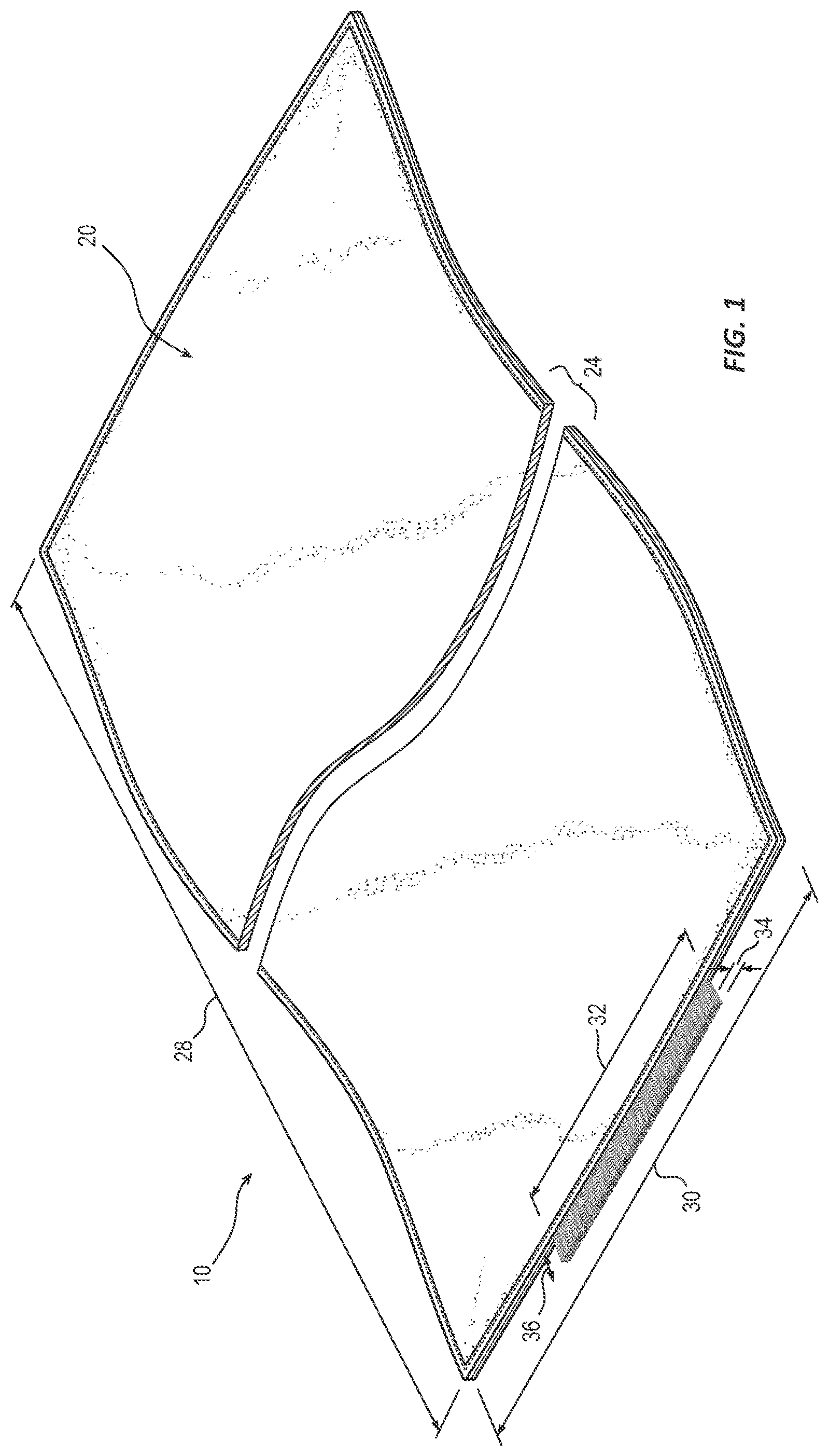 Patent US12576318 Figure 1 – Towel with integrated brush