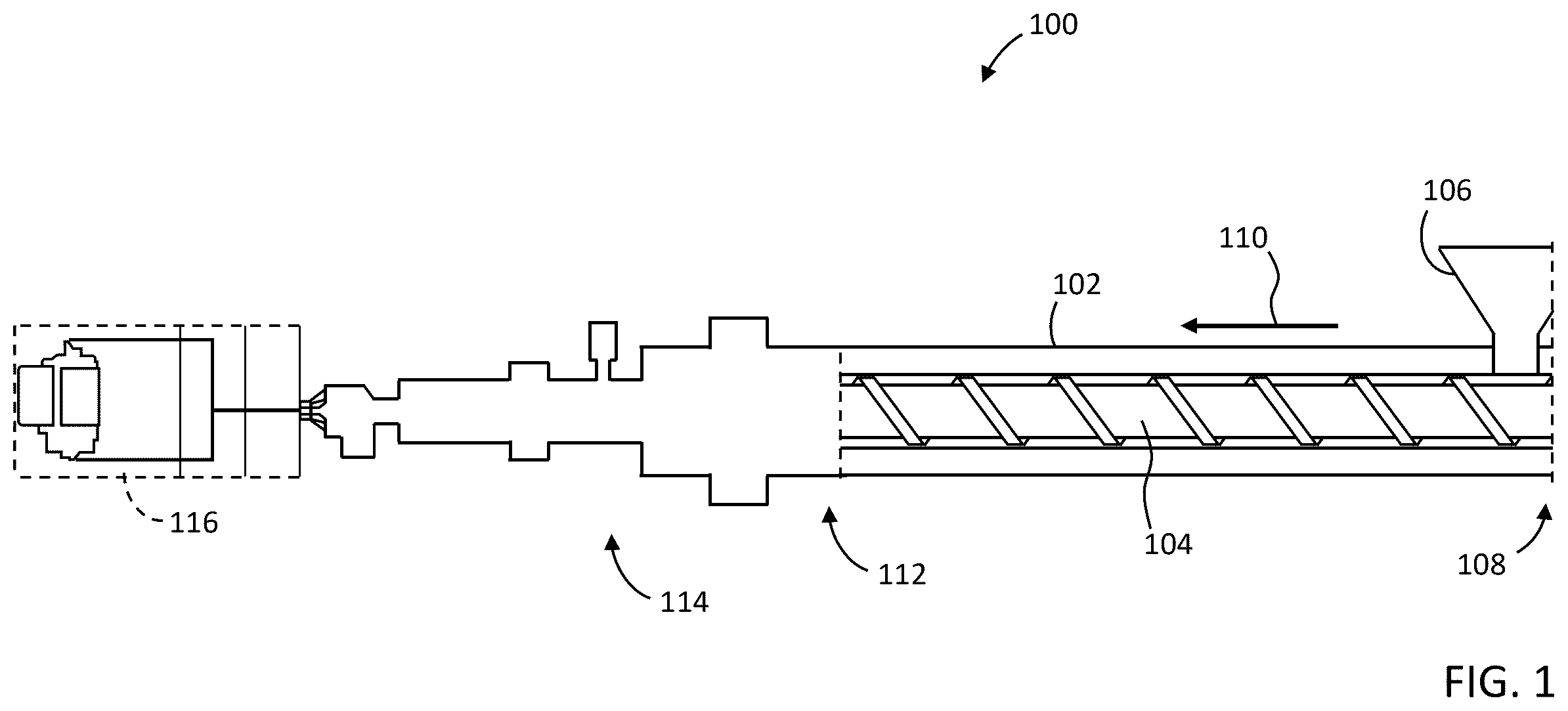 Patent US12576375 Figure 1 – Static mixer for blending fluids with melt
