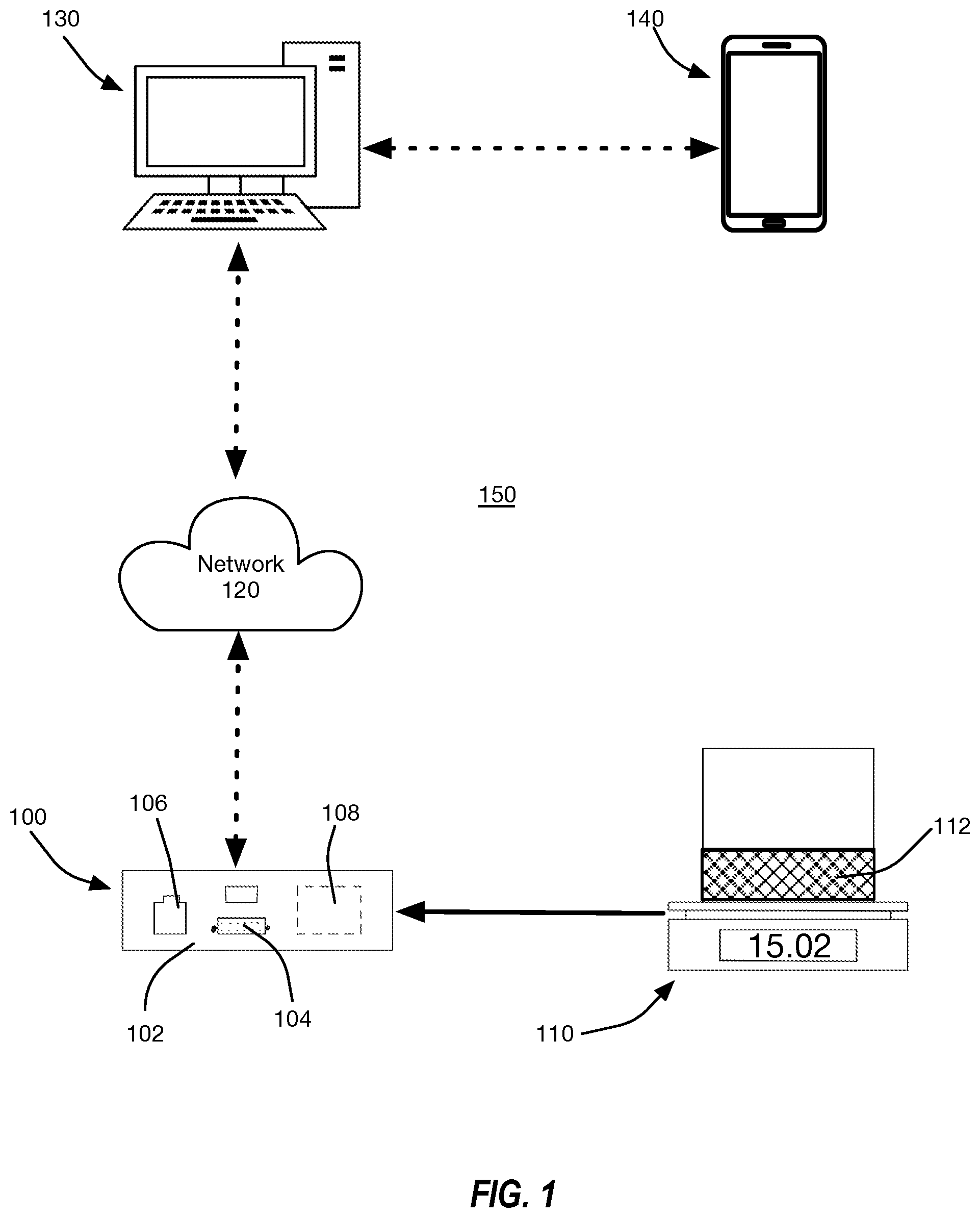 Patent US12576376 — Coating composition scale network device — Figure 1