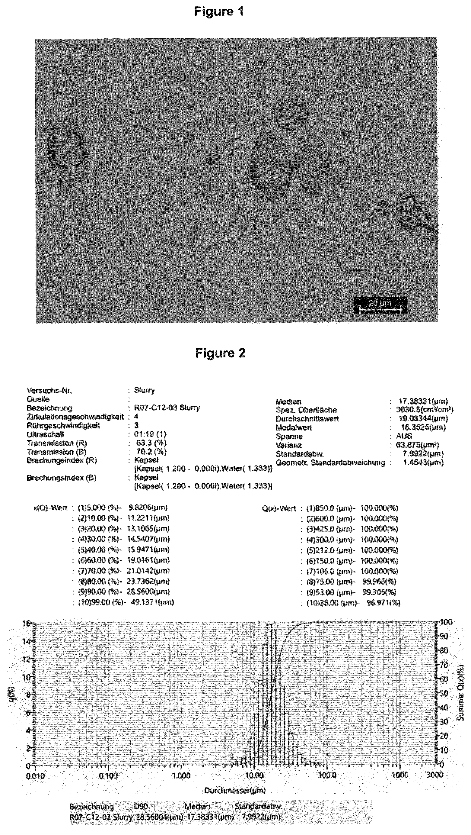 Patent US12576380 — Environmentally friendly microcapsules and a method for the production thereof — Figure 1