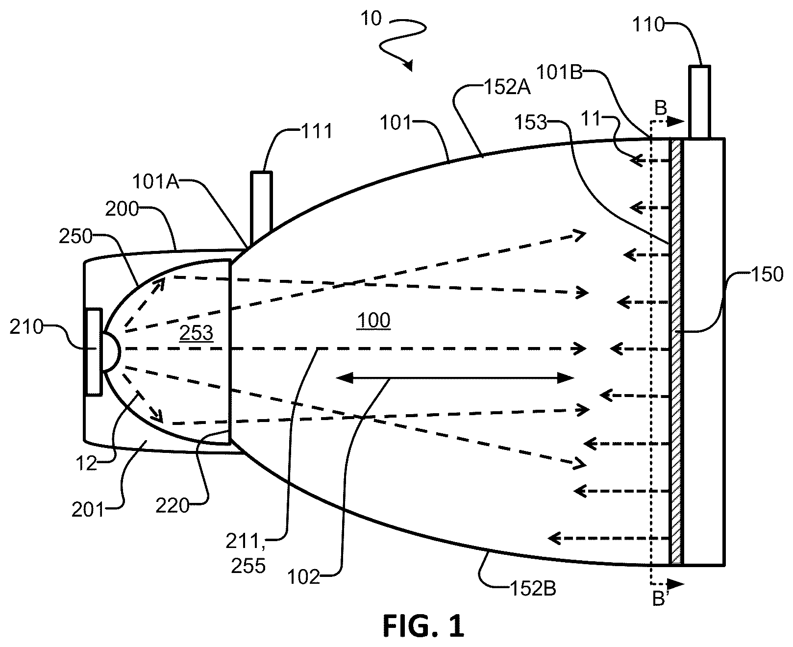Patent US12576383 — Multi-reflector photoreactor for controlled irradiation of fluid — Figure 1